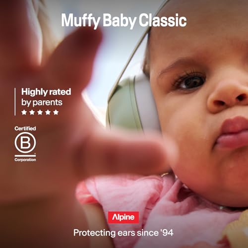 Alpine Muffy Baby Ear Defender for Babies and Toddlers up to 36 Months - CE & UKCA Certified - Noise Reduction Earmuffs - Comfortable Baby Headphones Against Hearing Damage & Improves Sleep - Blue