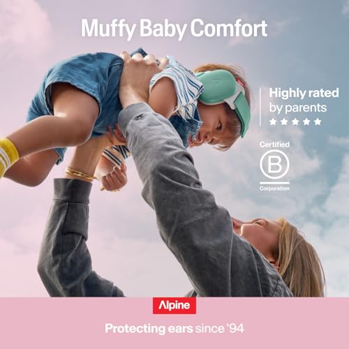 Alpine Muffy Baby Ear Defender for Babies and Toddlers up to 36 Months - CE & UKCA Certified - Noise Reduction Earmuffs - Comfortable Baby Headphones Against Hearing Damage & Improves Sleep - Blue