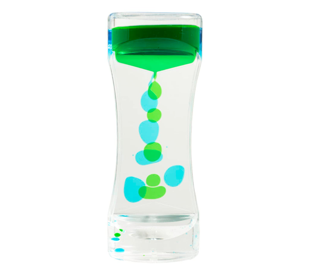 Liquid Sensory Timer for Autism, Sensory Needs, ADHD, Stress Relief, Anxiety. Autism Toy and Special Needs Sensory Fidget. Choice of Colour. (Blue & Green)
