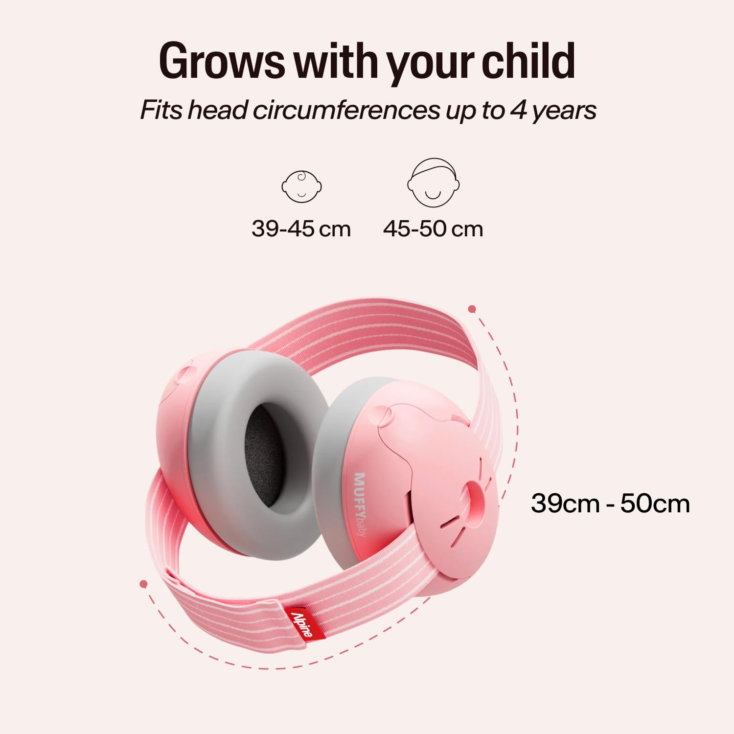 Alpine Muffy Baby Ear Defender for Babies and Toddlers up to 36 Months - CE & UKCA Certified - Noise Reduction Earmuffs - Comfortable Baby Headphones Against Hearing Damage & Improves Sleep - Blue