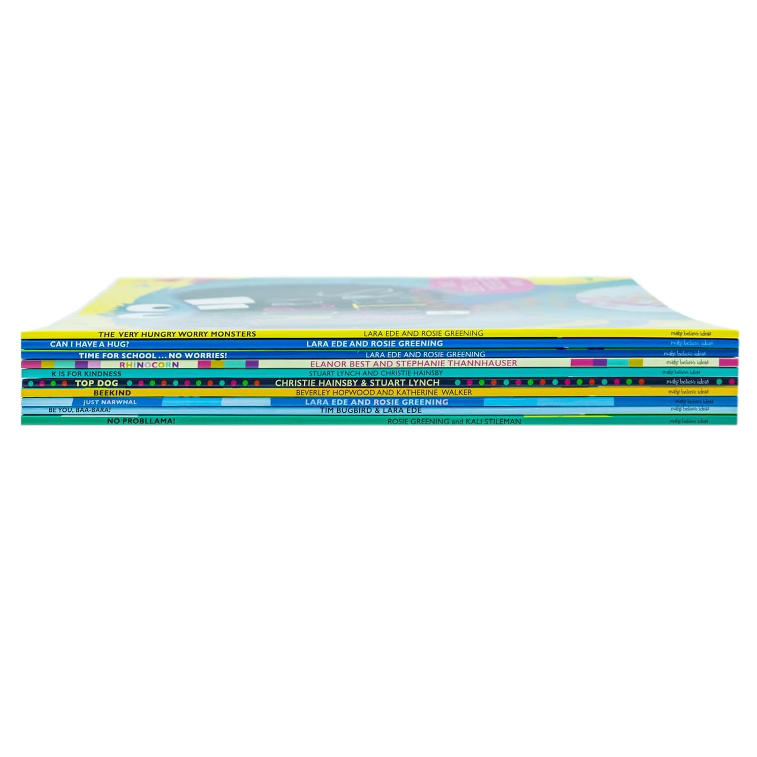Very Hungry Worry Monster Behaviour and Emotions Library 10 Book Set Collection(Can I Have a Hug?, Time for School No Worries, Bee Kind, Be You, Rhino Corn, K is for Kindness)