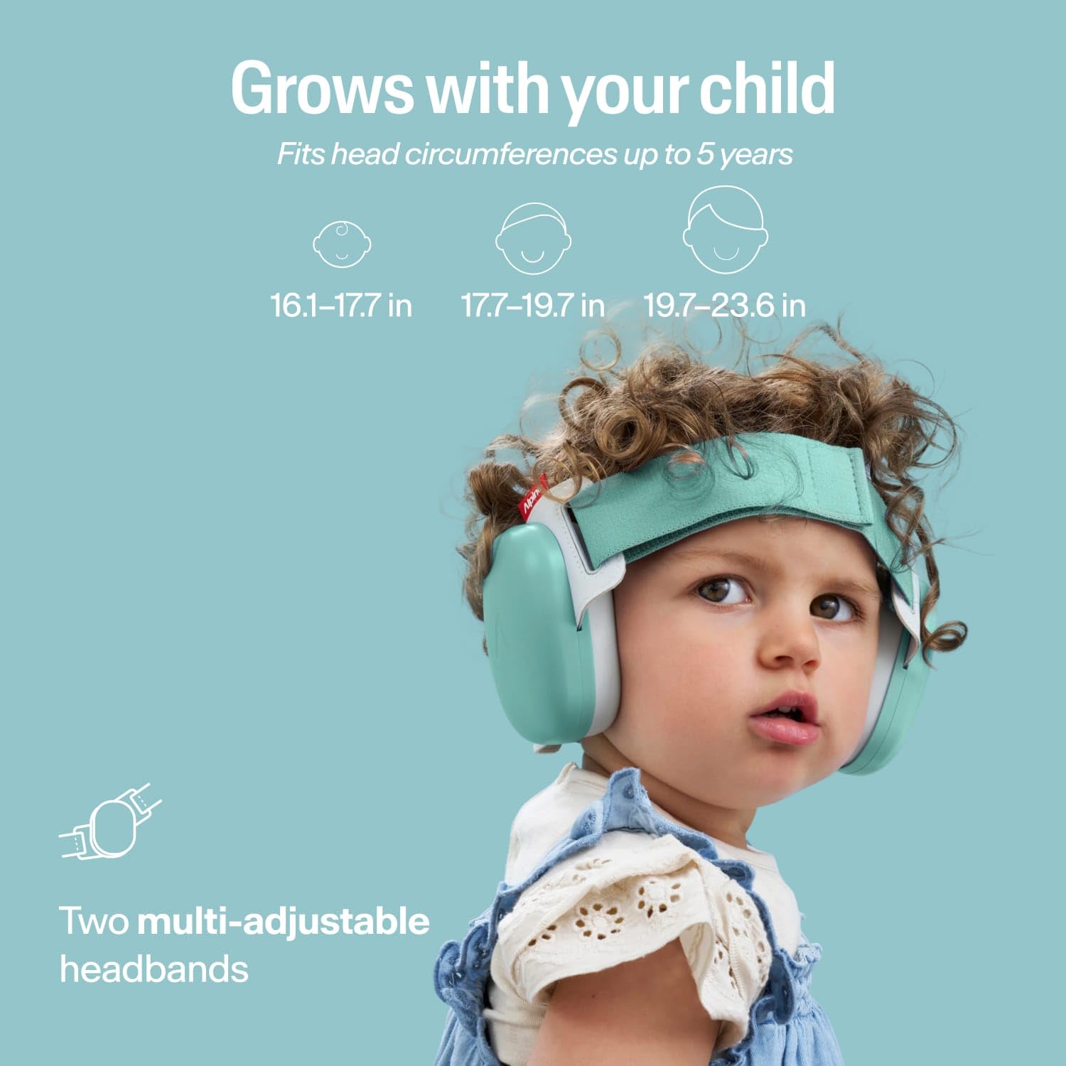 Alpine Muffy Baby Ear Defender for Babies and Toddlers up to 36 Months - CE & UKCA Certified - Noise Reduction Earmuffs - Comfortable Baby Headphones Against Hearing Damage & Improves Sleep - Blue