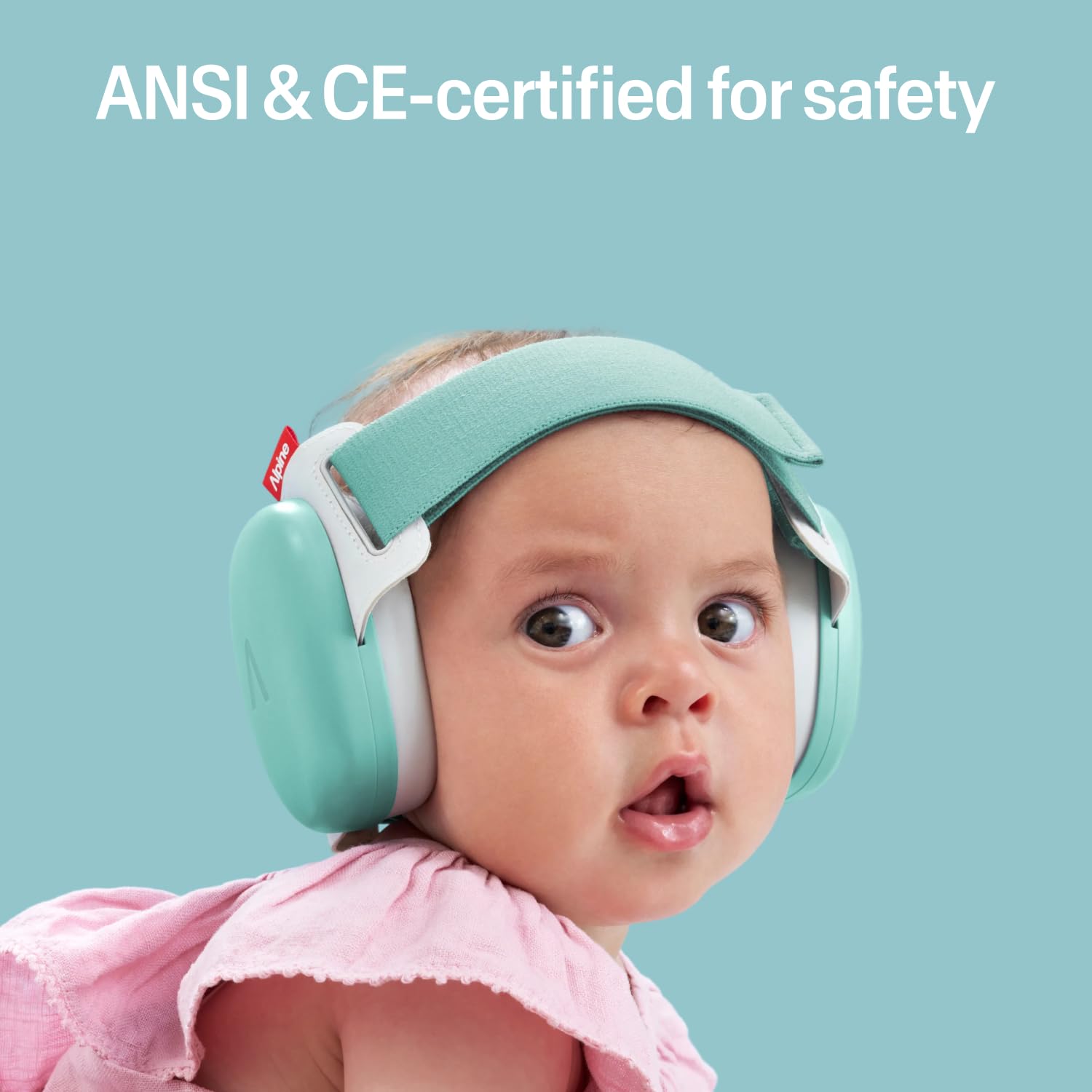Alpine Muffy Baby Ear Defender for Babies and Toddlers up to 36 Months - CE & UKCA Certified - Noise Reduction Earmuffs - Comfortable Baby Headphones Against Hearing Damage & Improves Sleep - Blue