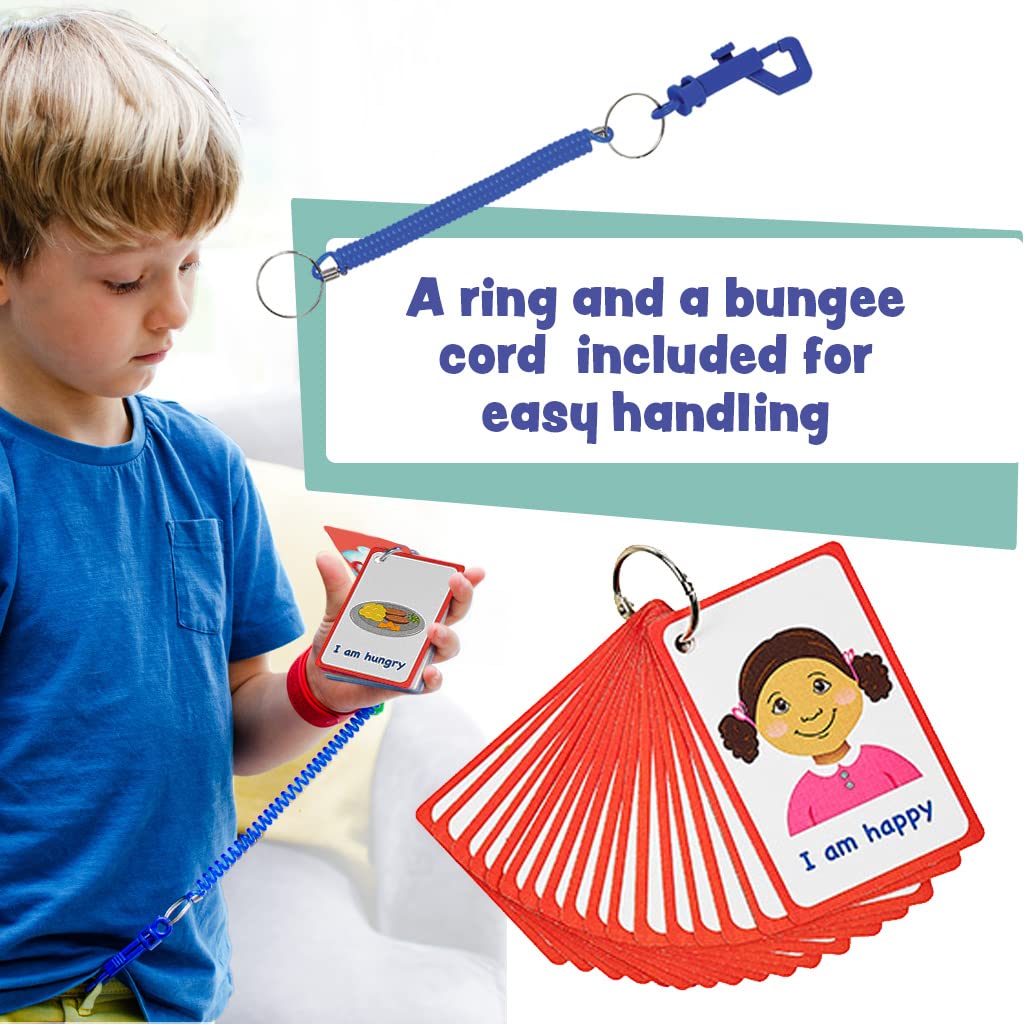Amonev Special Needs My Communication Cards For Special Ed, Speech Delay Non Verbal Children and adults with Autism 27 Flashcards for visual aid or cue cards