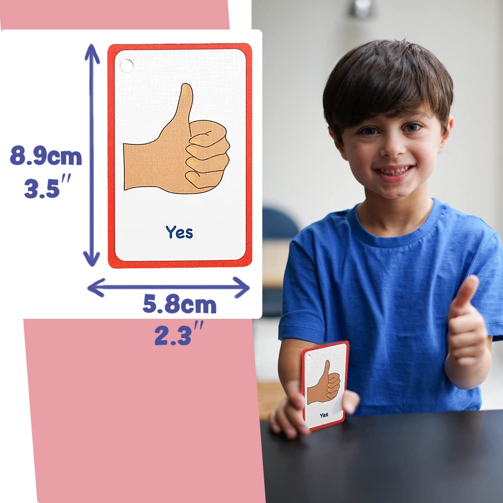 Amonev Special Needs My Communication Cards For Special Ed, Speech Delay Non Verbal Children and adults with Autism 27 Flashcards for visual aid or cue cards