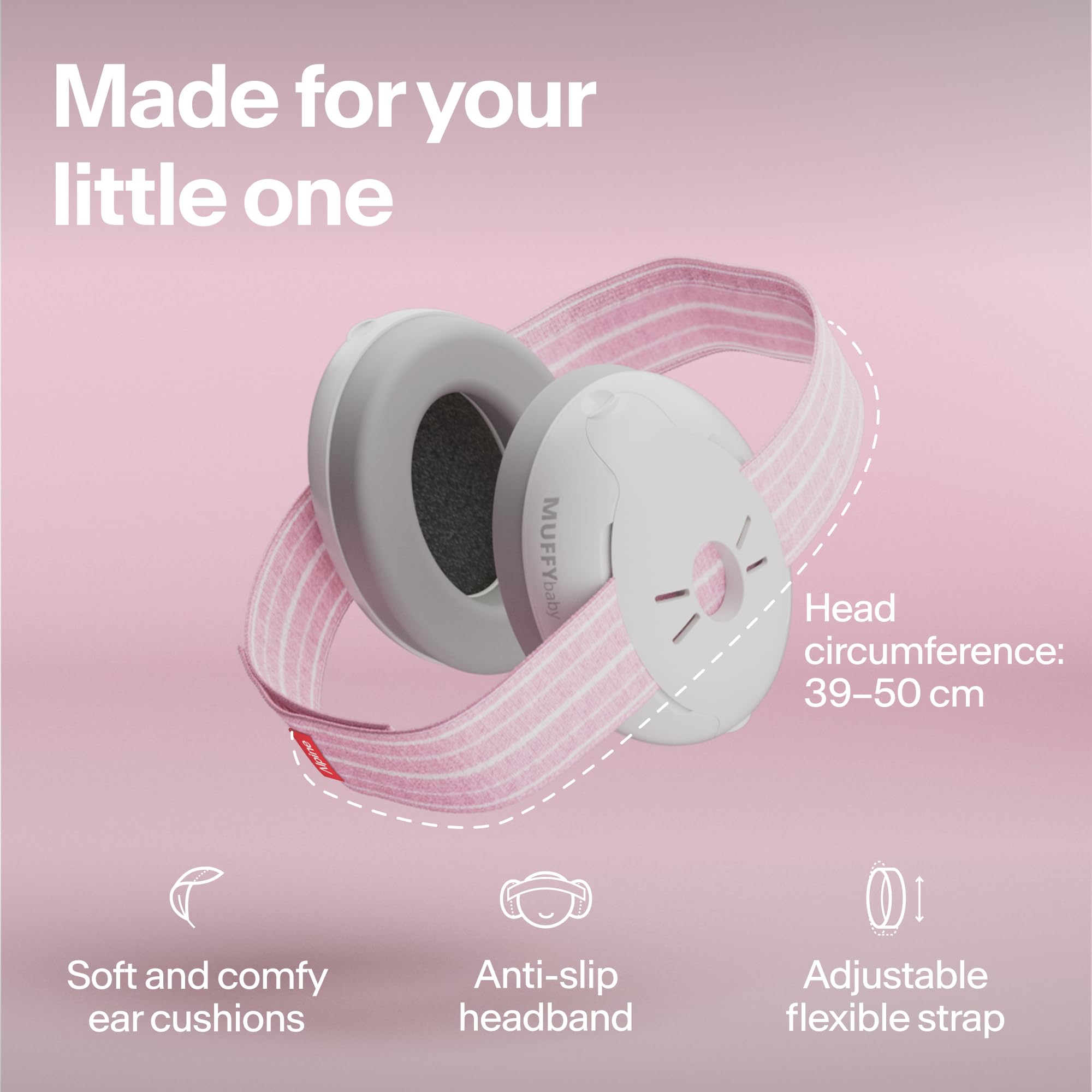 Alpine Muffy Baby Ear Defender for Babies and Toddlers up to 36 Months - CE & UKCA Certified - Noise Reduction Earmuffs - Comfortable Baby Headphones Against Hearing Damage & Improves Sleep - Blue