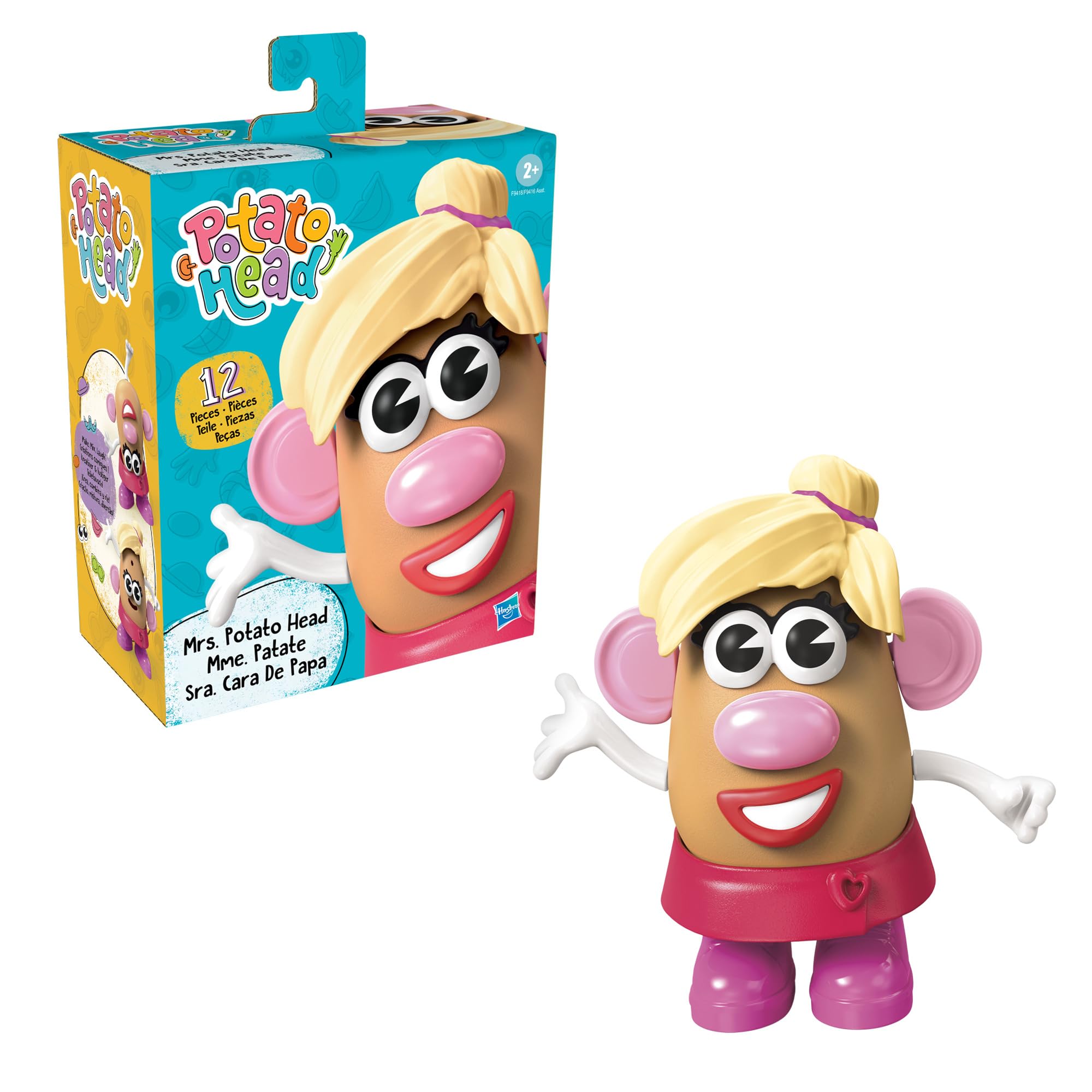 Mr. Potato Head Playskool, Fun Figure Toddler Toy for Girls and Boys, Classic Mix and Match Toys, Black