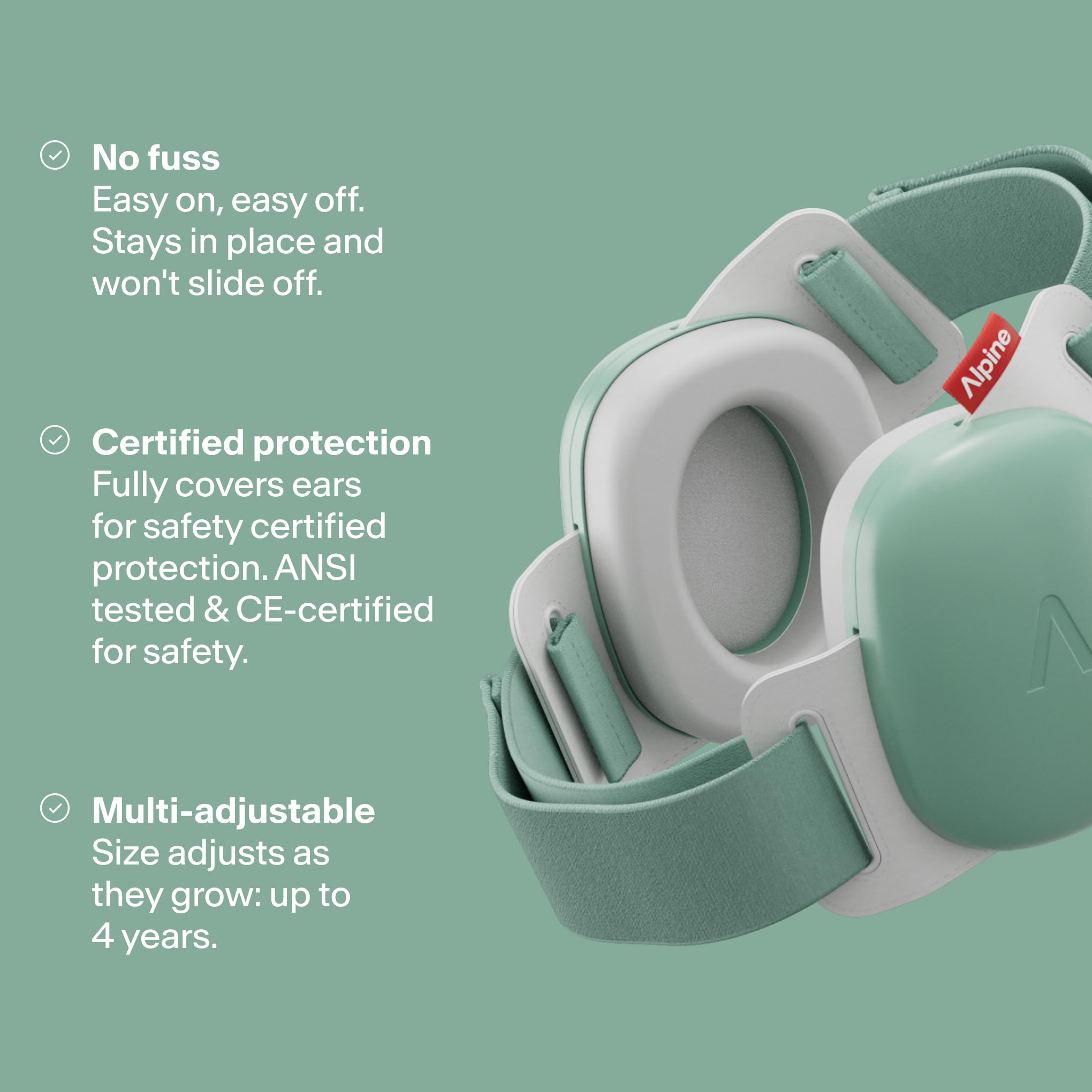 Alpine Muffy Baby Ear Defender for Babies and Toddlers up to 36 Months - CE & UKCA Certified - Noise Reduction Earmuffs - Comfortable Baby Headphones Against Hearing Damage & Improves Sleep - Blue