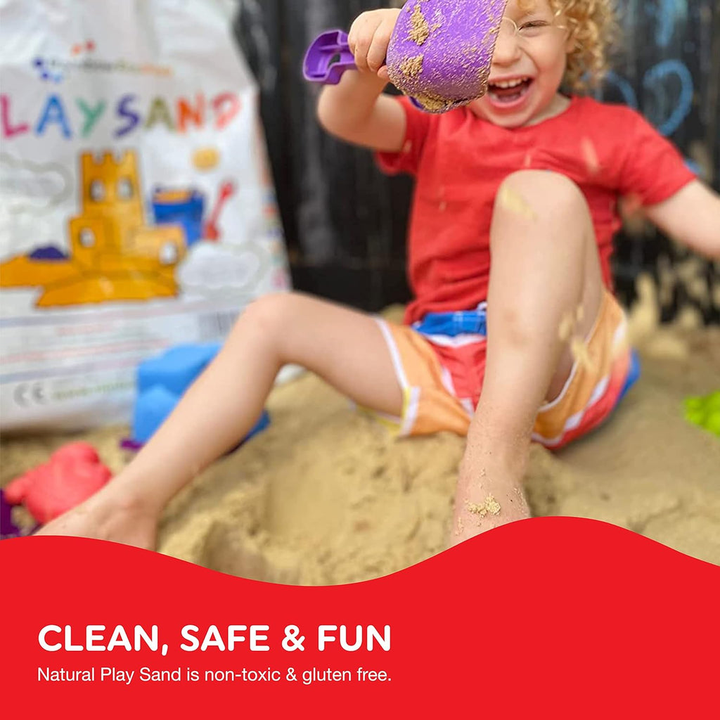 Rainbow Eco Play Sand - 20kg Natural, Non-Toxic Sand for Kids - Sandpit, Building, Sensory Play