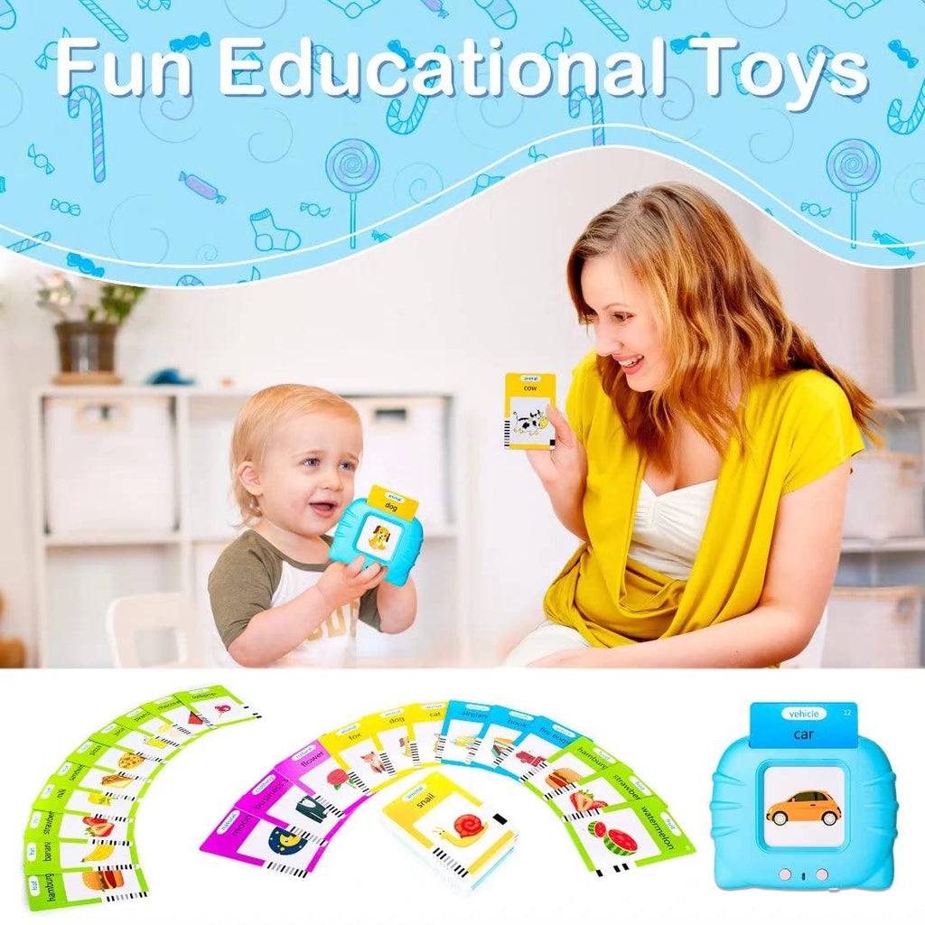 Talking Flash Cards Early Educational Toys for 3 4 5 6 Year Old Baby Boys Girls, Preschool Learning Reading Machine with 224 Words, Montessori Interactive Gift for Kids Toddlers