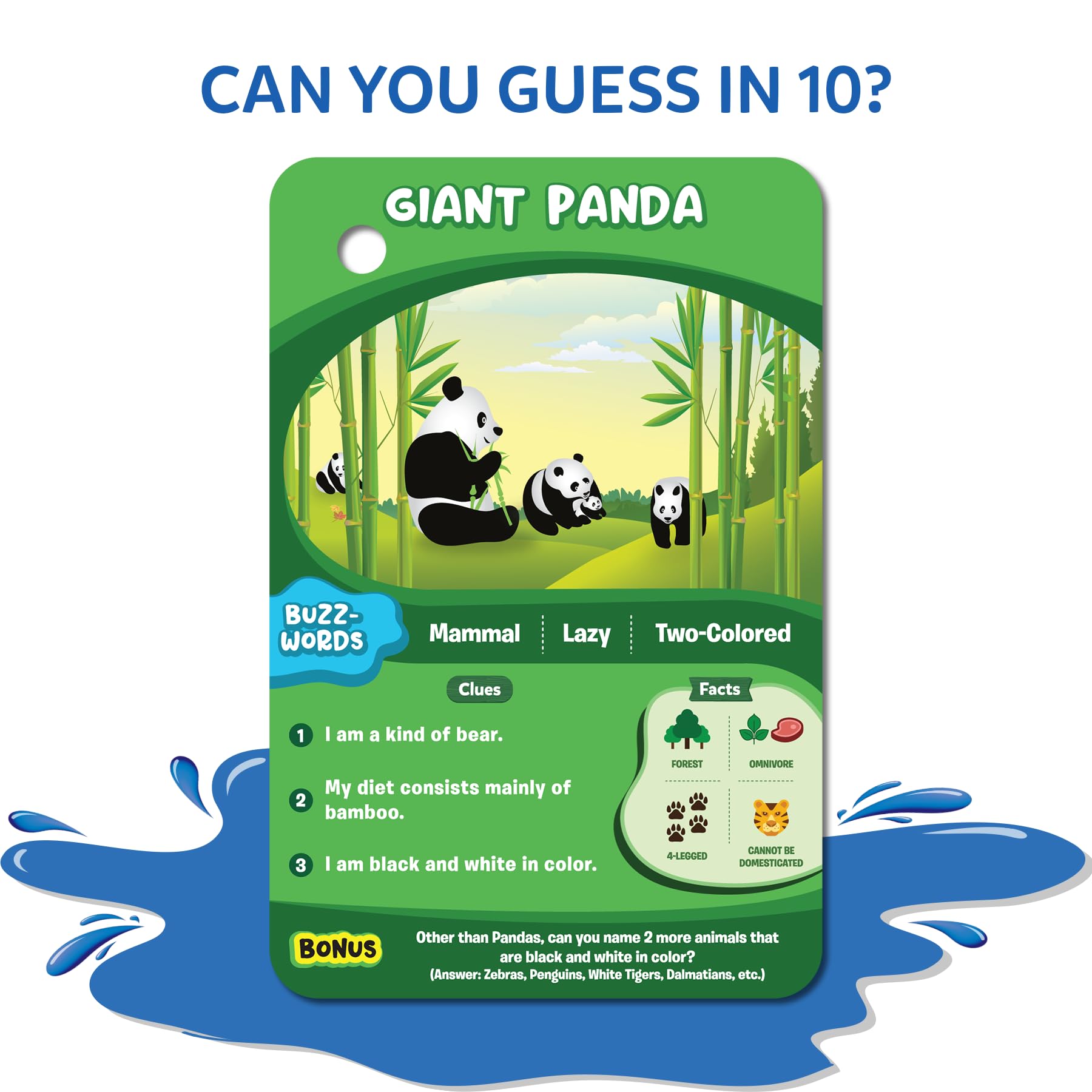 Skillmatics Guess in 10 Animal Planet, Card Game, Perfect for Boys, Girls, Kids, Teens, Adults Who Love Animals, Trivia Games, Travel Games, Gifts for Ages 6, 7, 8, 9, 10, and Up