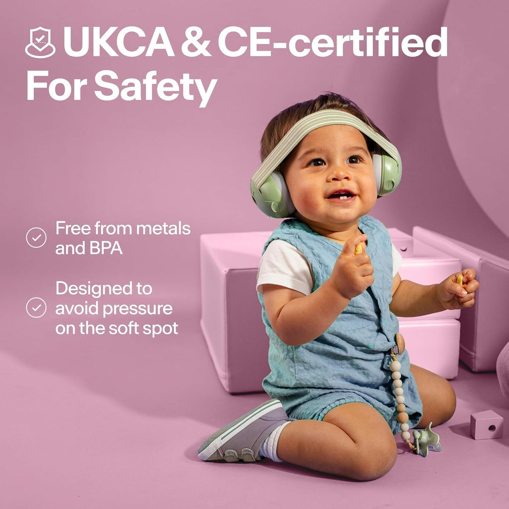 Alpine Muffy Baby Ear Defender for Babies and Toddlers up to 36 Months - CE & UKCA Certified - Noise Reduction Earmuffs - Comfortable Baby Headphones Against Hearing Damage & Improves Sleep - Blue
