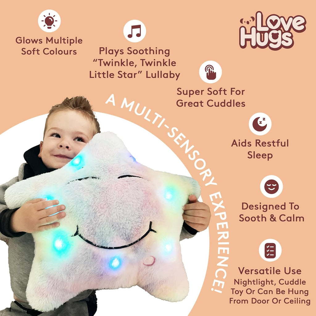 Musical Star Teddy Sensory Light - Sensory Toys For Autism - Sleep Aid For Kids - Light Up Toys Sensory Twinkle Twinkle Little Star Toy