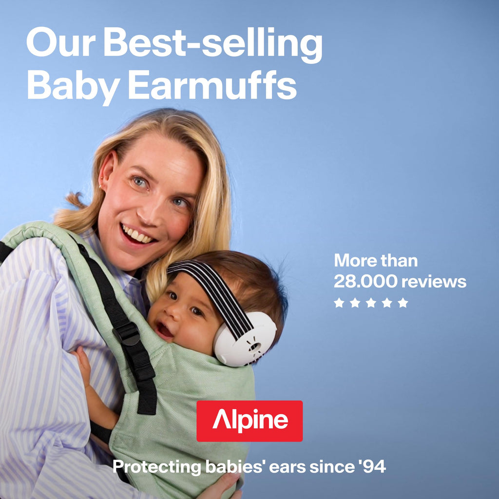 Alpine Muffy Baby Ear Defender for Babies and Toddlers up to 36 Months - CE & UKCA Certified - Noise Reduction Earmuffs - Comfortable Baby Headphones Against Hearing Damage & Improves Sleep - Blue