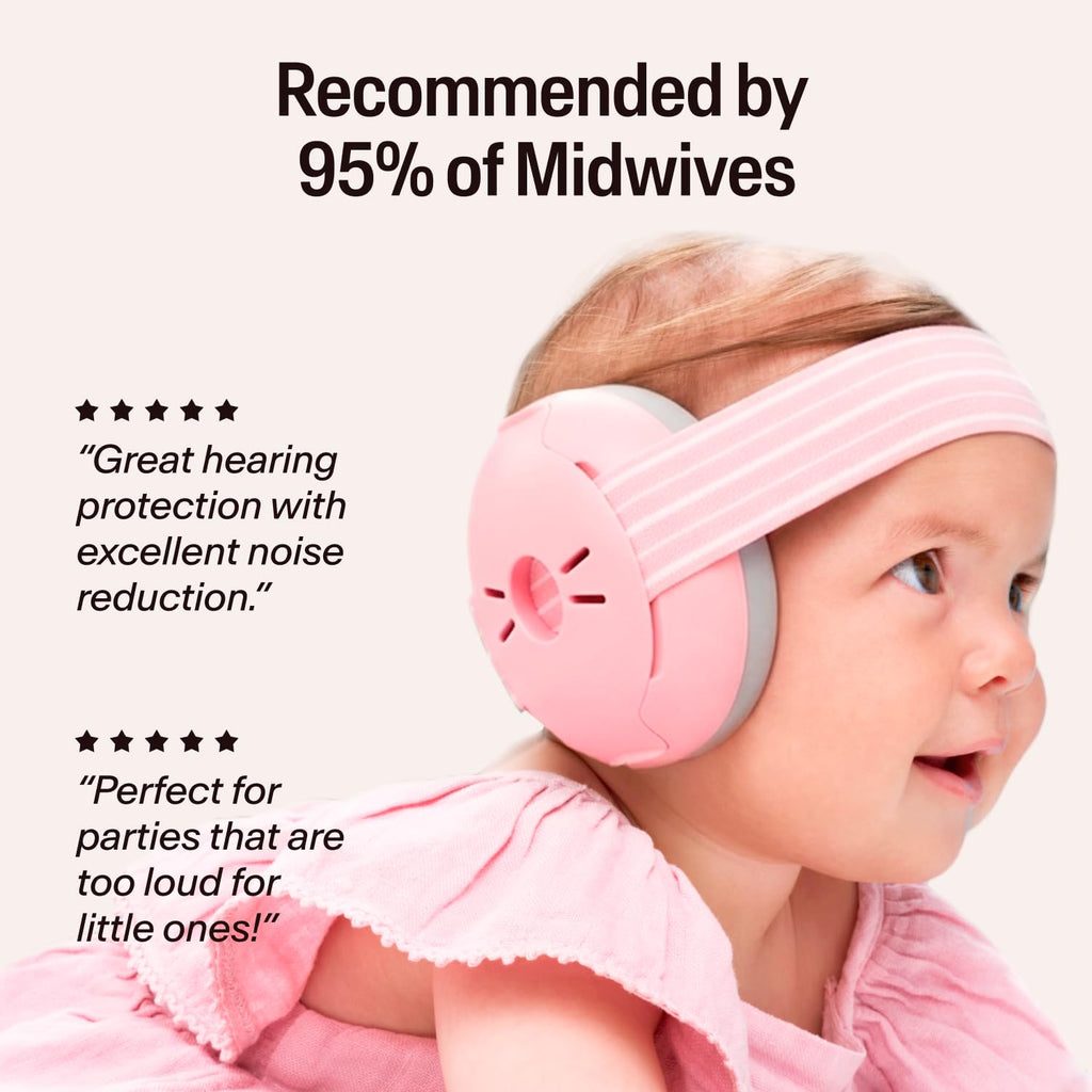 Alpine Muffy Baby Ear Defender for Babies and Toddlers up to 36 Months - CE & UKCA Certified - Noise Reduction Earmuffs - Comfortable Baby Headphones Against Hearing Damage & Improves Sleep - Blue