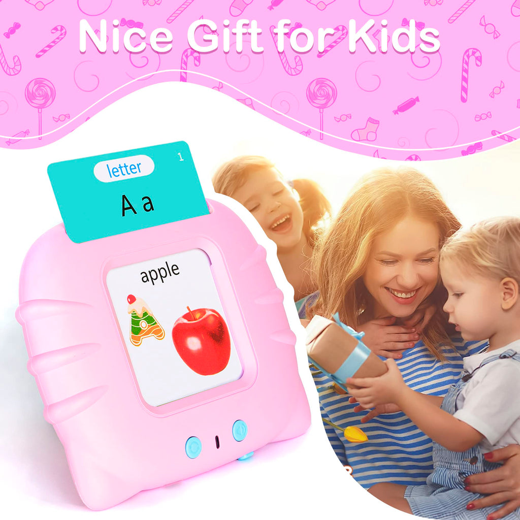Talking Flash Cards Early Educational Toys for 3 4 5 6 Year Old Baby Boys Girls, Preschool Learning Reading Machine with 224 Words, Montessori Interactive Gift for Kids Toddlers