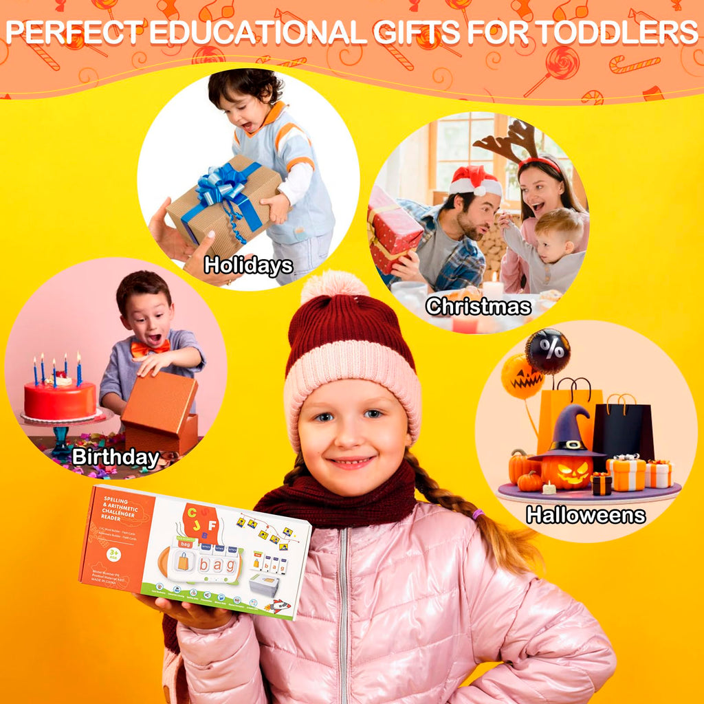 Talking Flash Cards Early Educational Toys for 3 4 5 6 Year Old Baby Boys Girls, Preschool Learning Reading Machine with 224 Words, Montessori Interactive Gift for Kids Toddlers