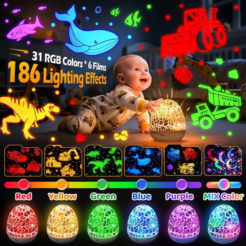 Sensory Toys Baby Toys,93 Lighting Mode Sensory Lights,Dimmable+Timer+Remote Star Projector Baby Lights Projector,360°Rotate Baby Night Light Kids Night Light Projector,Baby Boy Gifts Baby Girl Gifts