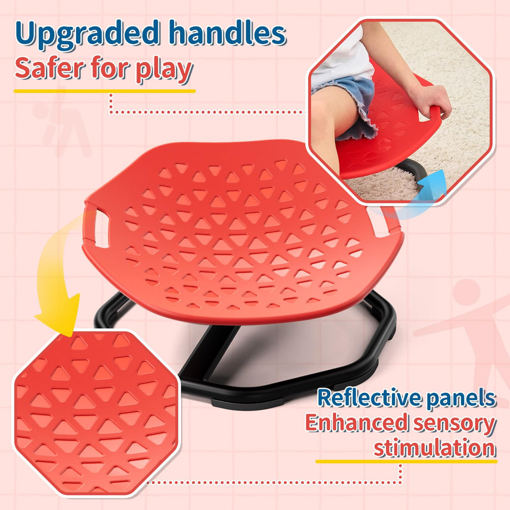 KidBloom Spinning Chair for Autism, Upgrade Handle Sensory Toys for Autism, Autism Sensory Equipment, Sit and Spin ADHD Sensory Chair