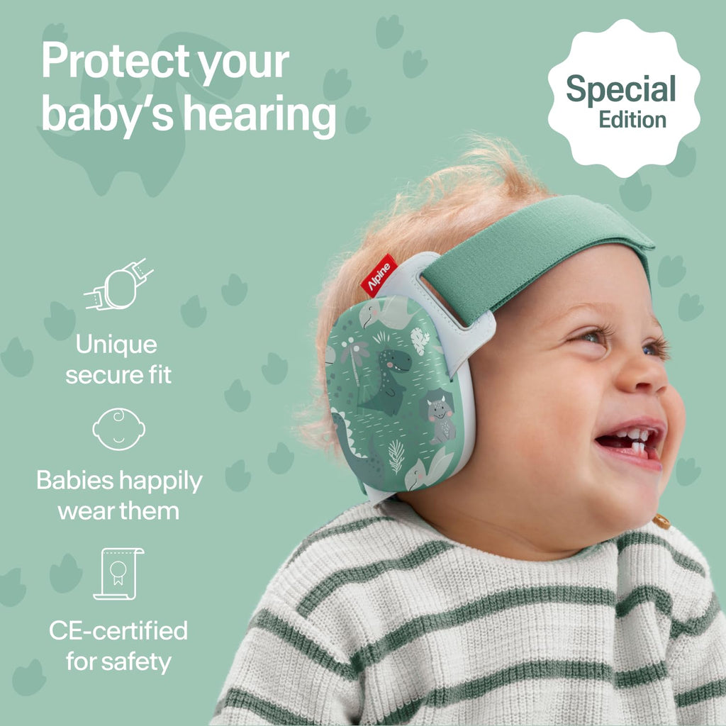Alpine Muffy Baby Ear Defender for Babies and Toddlers up to 36 Months - CE & UKCA Certified - Noise Reduction Earmuffs - Comfortable Baby Headphones Against Hearing Damage & Improves Sleep - Blue