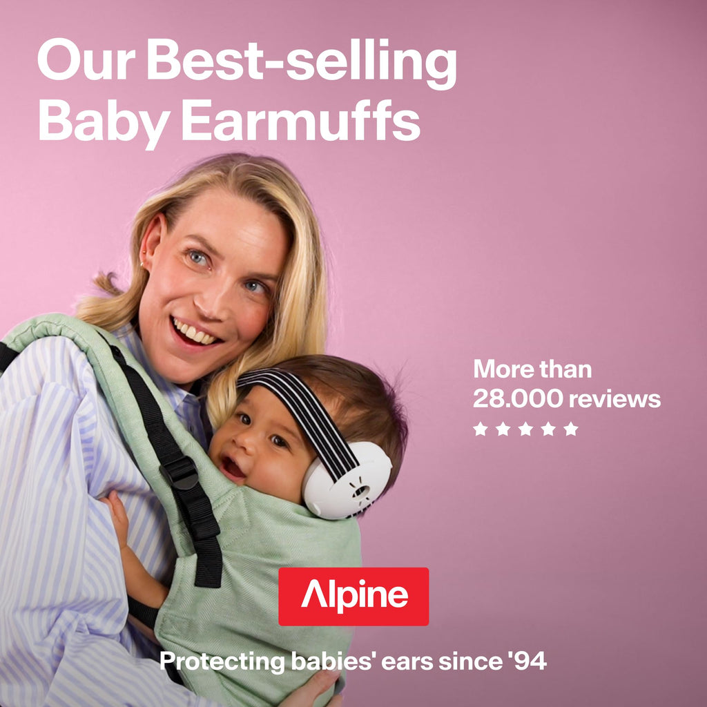 Alpine Muffy Baby Ear Defender for Babies and Toddlers up to 36 Months - CE & UKCA Certified - Noise Reduction Earmuffs - Comfortable Baby Headphones Against Hearing Damage & Improves Sleep - Blue