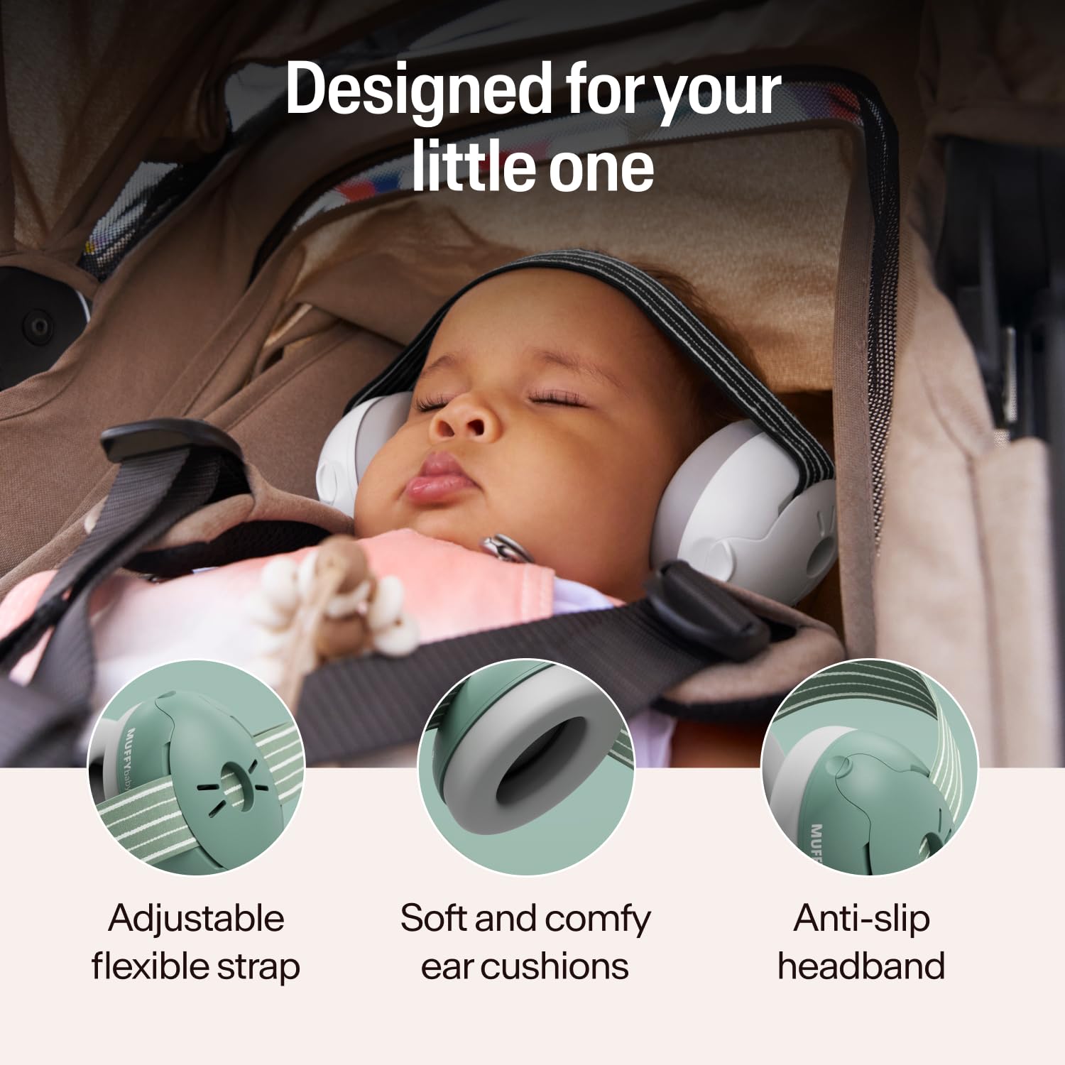 Alpine Muffy Baby Ear Defender for Babies and Toddlers up to 36 Months - CE & UKCA Certified - Noise Reduction Earmuffs - Comfortable Baby Headphones Against Hearing Damage & Improves Sleep - Blue