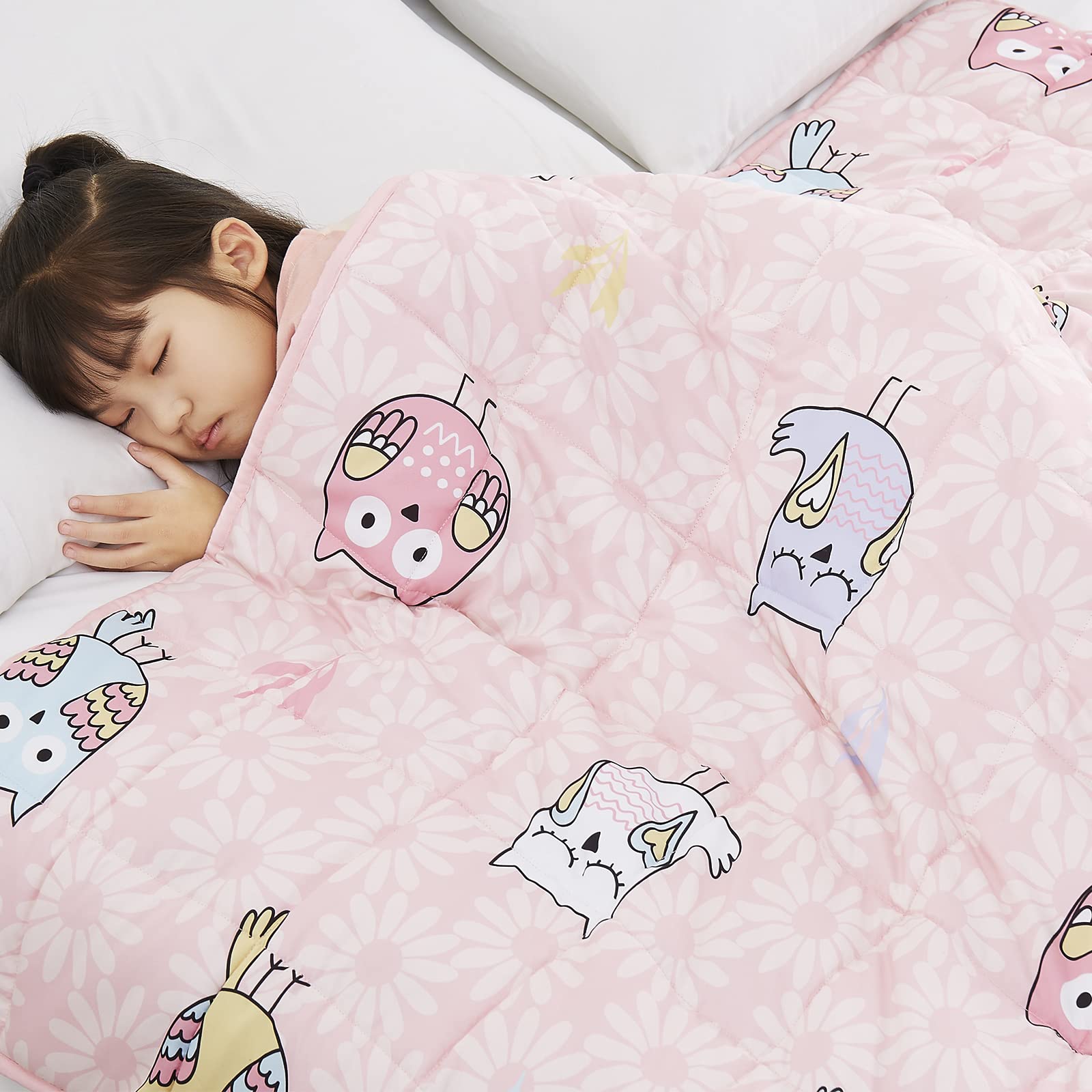 Topcee Weighted Blanket (5 lbs, 36" x 48") Cooling Throw Heavy Blanket for Sleeping Apply to 40-60 lbs, Soft Thick Breathable Blanket with Glass Bead, Easy Care