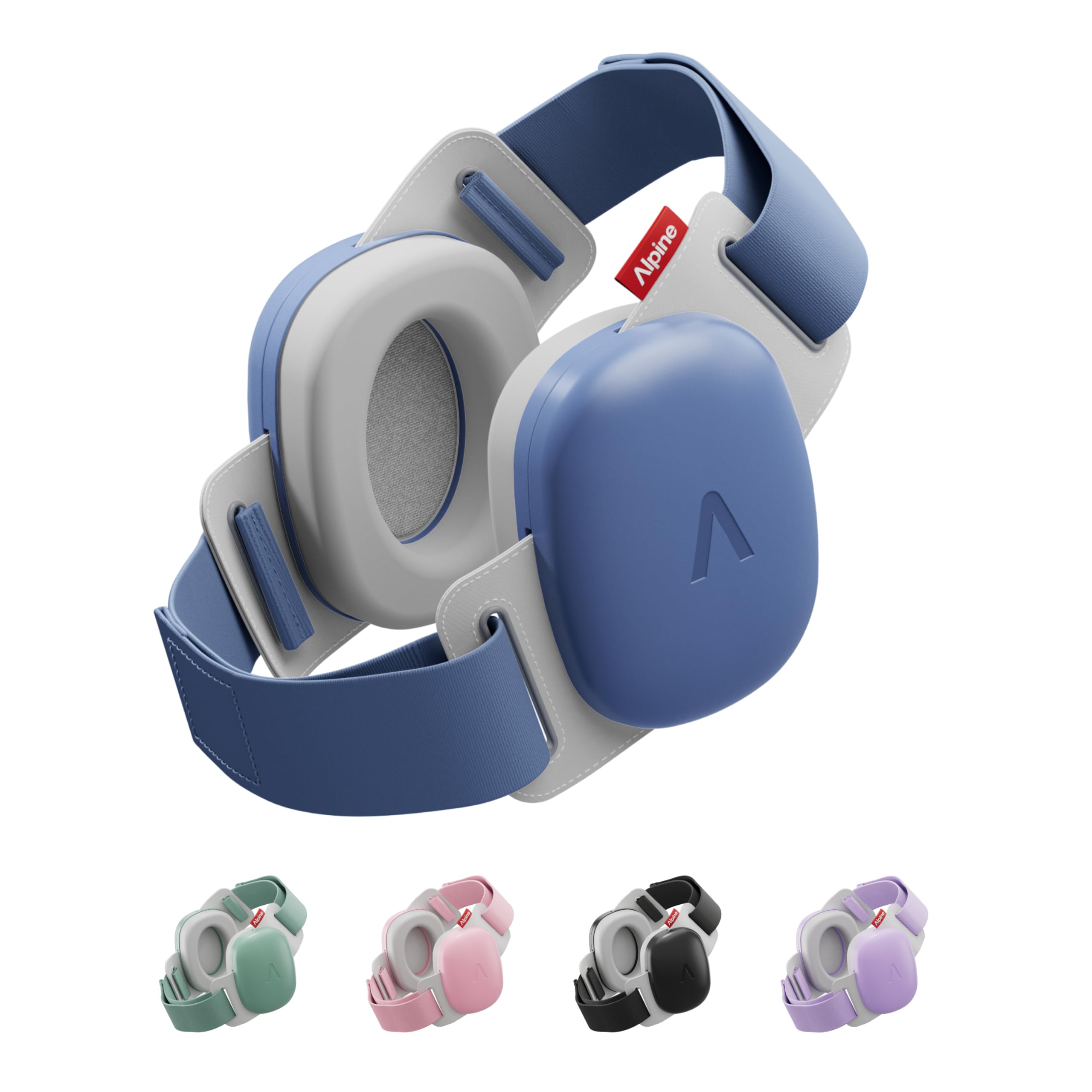 Alpine Muffy Baby Ear Defender for Babies and Toddlers up to 36 Months - CE & UKCA Certified - Noise Reduction Earmuffs - Comfortable Baby Headphones Against Hearing Damage & Improves Sleep - Blue