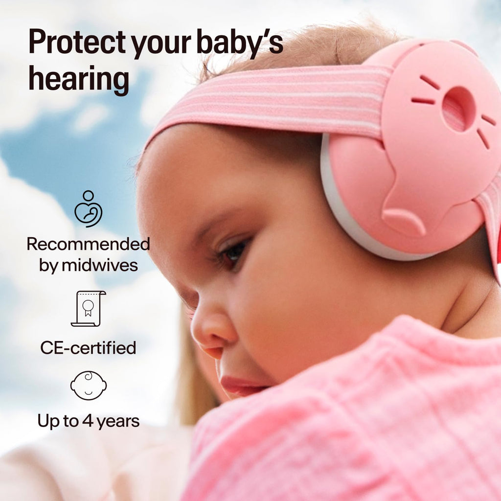 Alpine Muffy Baby Ear Defender for Babies and Toddlers up to 36 Months - CE & UKCA Certified - Noise Reduction Earmuffs - Comfortable Baby Headphones Against Hearing Damage & Improves Sleep - Blue