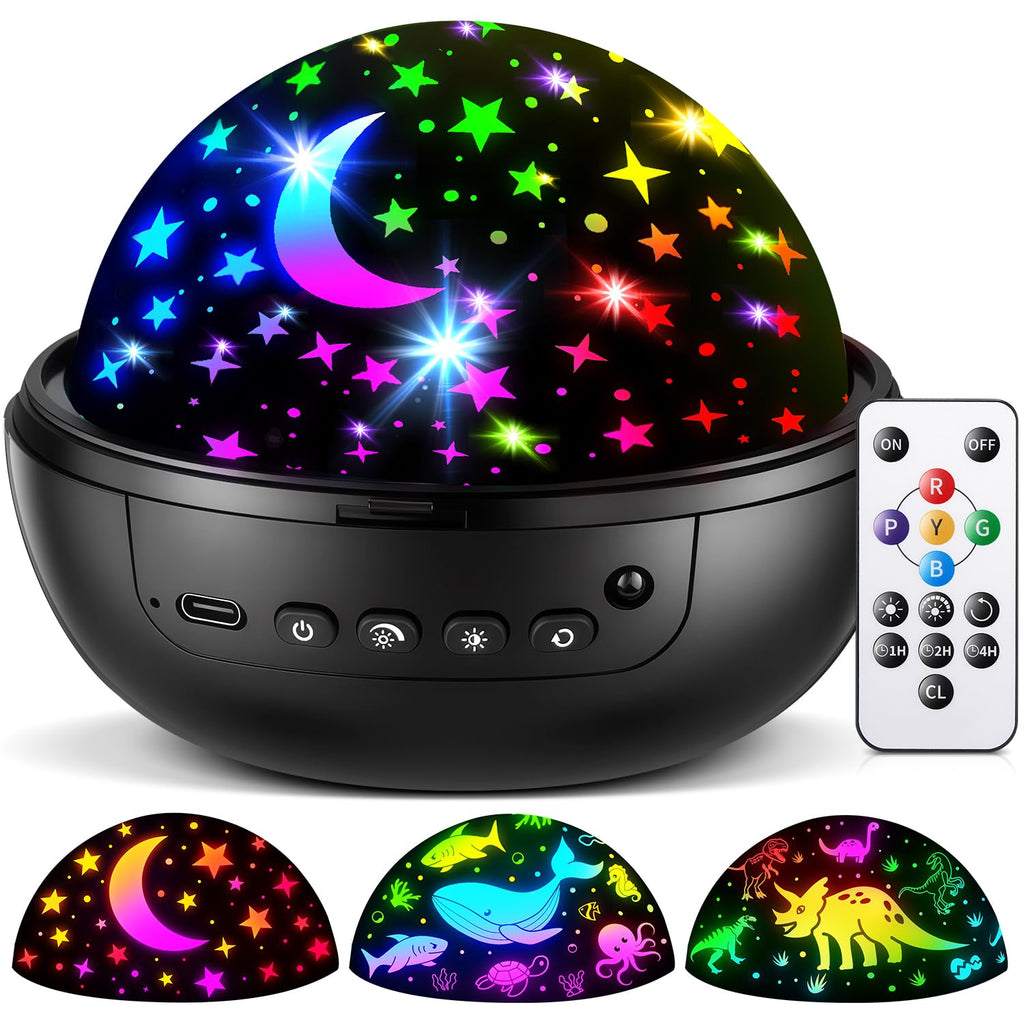 Sensory Toys Baby Toys,93 Lighting Mode Sensory Lights,Dimmable+Timer+Remote Star Projector Baby Lights Projector,360°Rotate Baby Night Light Kids Night Light Projector,Baby Boy Gifts Baby Girl Gifts