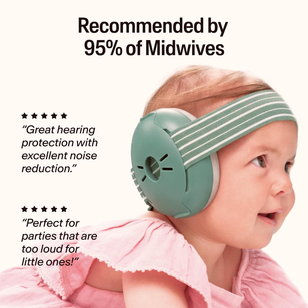 Alpine Muffy Baby Ear Defender for Babies and Toddlers up to 36 Months - CE & UKCA Certified - Noise Reduction Earmuffs - Comfortable Baby Headphones Against Hearing Damage & Improves Sleep - Blue