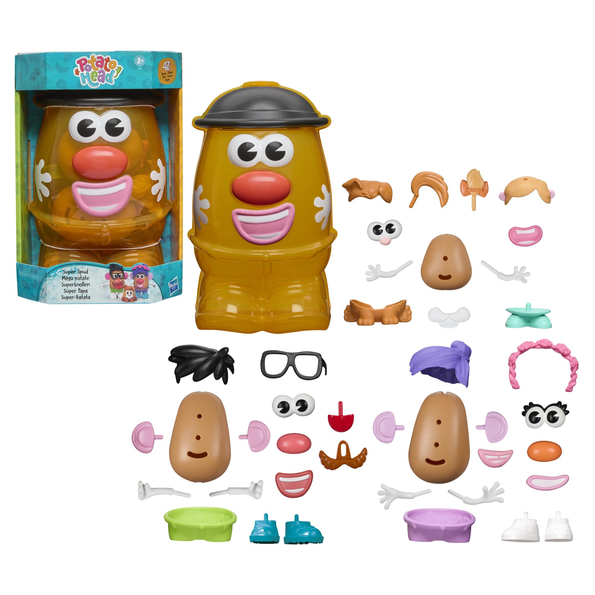 Mr. Potato Head Playskool, Fun Figure Toddler Toy for Girls and Boys, Classic Mix and Match Toys, Black