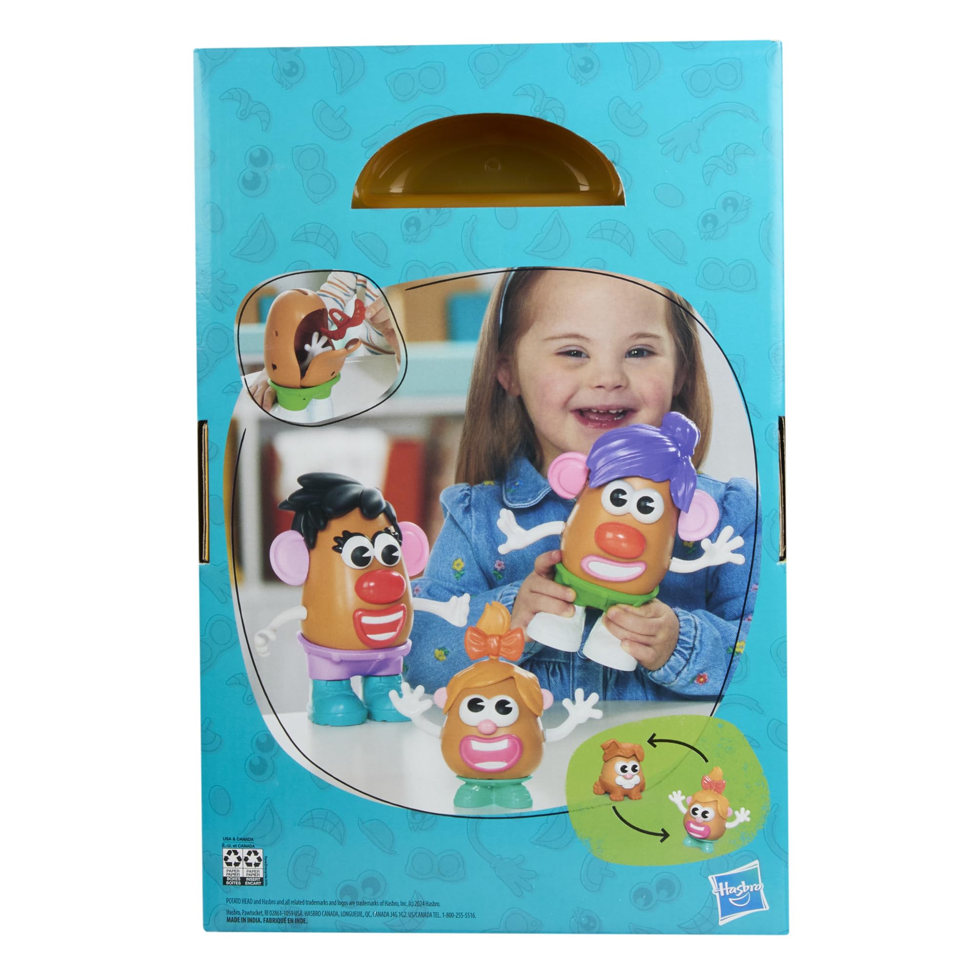 Mr. Potato Head Playskool, Fun Figure Toddler Toy for Girls and Boys, Classic Mix and Match Toys, Black