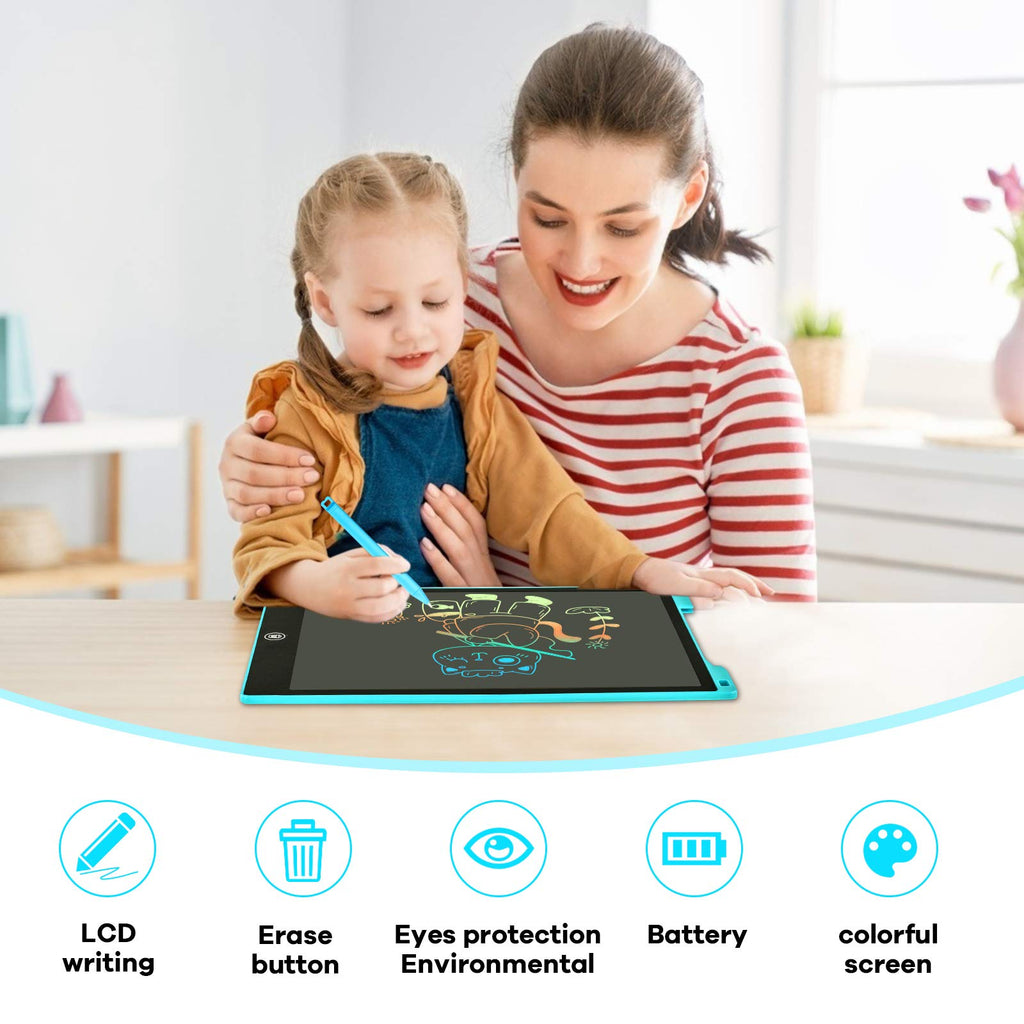 LCD Writing Tablet, 12 Inch LCD Coloring Drawing Tablet Doodle Board for Kids Learning Toys, Erasable Electronic eWriter Handwriting Sketch Pad, Christmas Birthday Gifts for 3 Age+