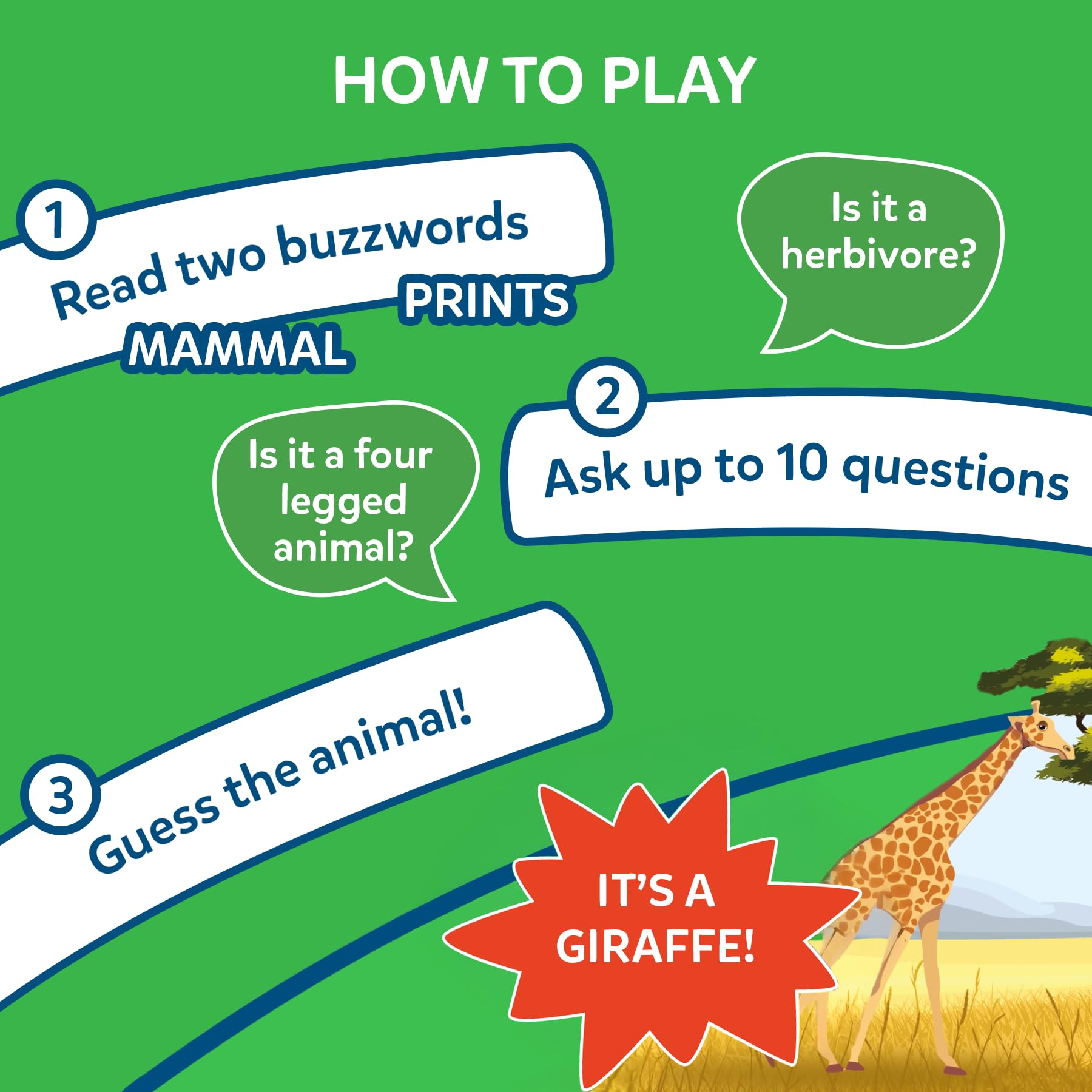 Skillmatics Guess in 10 Animal Planet, Card Game, Perfect for Boys, Girls, Kids, Teens, Adults Who Love Animals, Trivia Games, Travel Games, Gifts for Ages 6, 7, 8, 9, 10, and Up