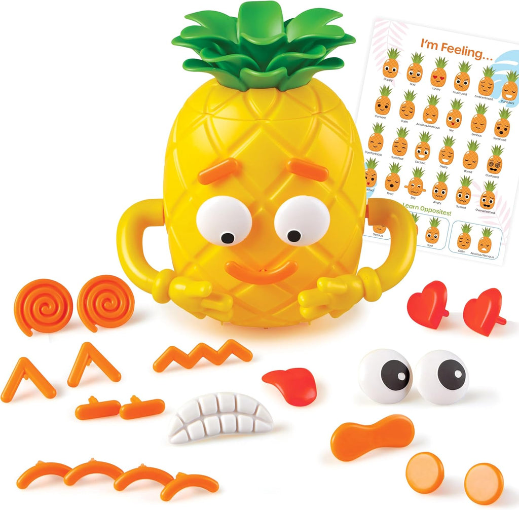 Learning Resources Big Feelings Pineapple, Ages 3+, Emotional Learning Toy, Social Emotional Playset, Build Feelings Faces with 26 Pieces