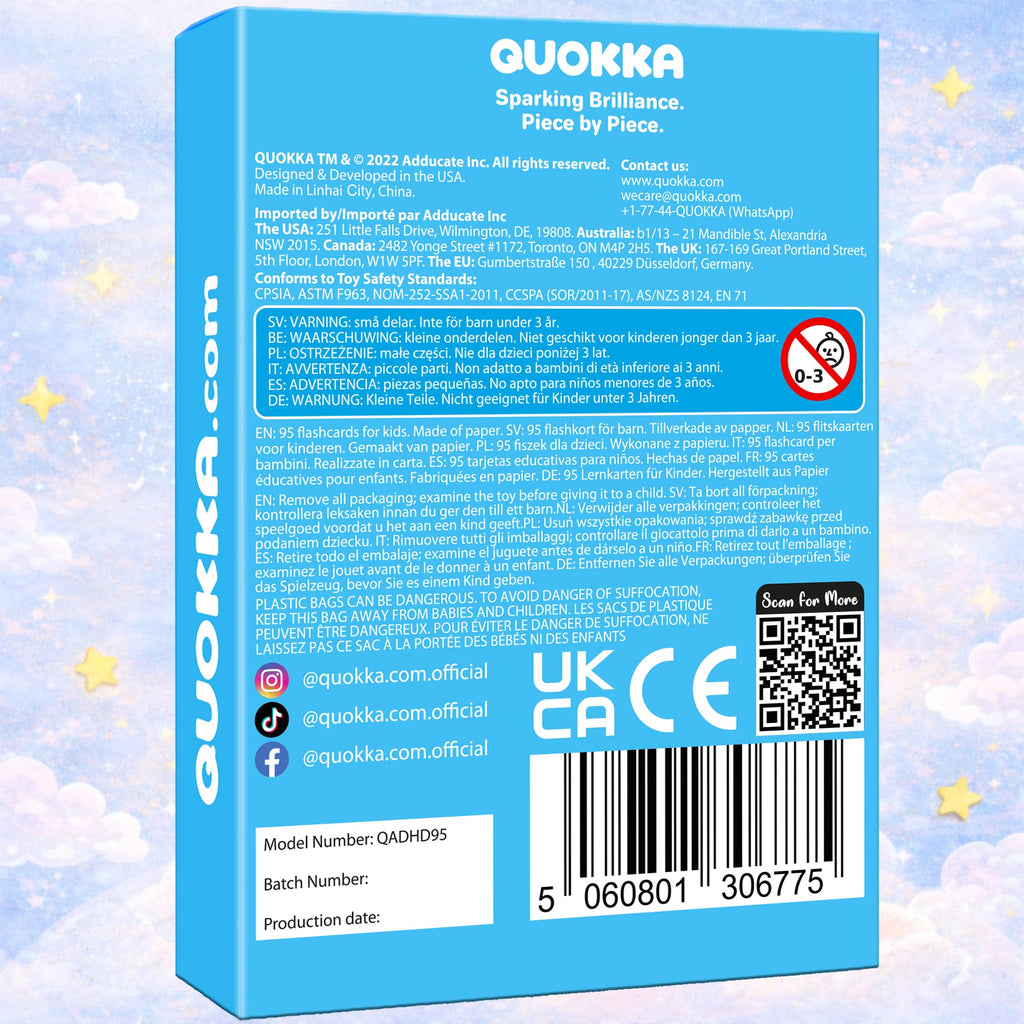 QUOKKA ADHD Tools for Kids – Emotional Regulation Tools for Kids in a Fun Flashcards Deck – Big Feelings Support, Focus Activities, Social Skills & Impulse Control Cards for Home or Classroom