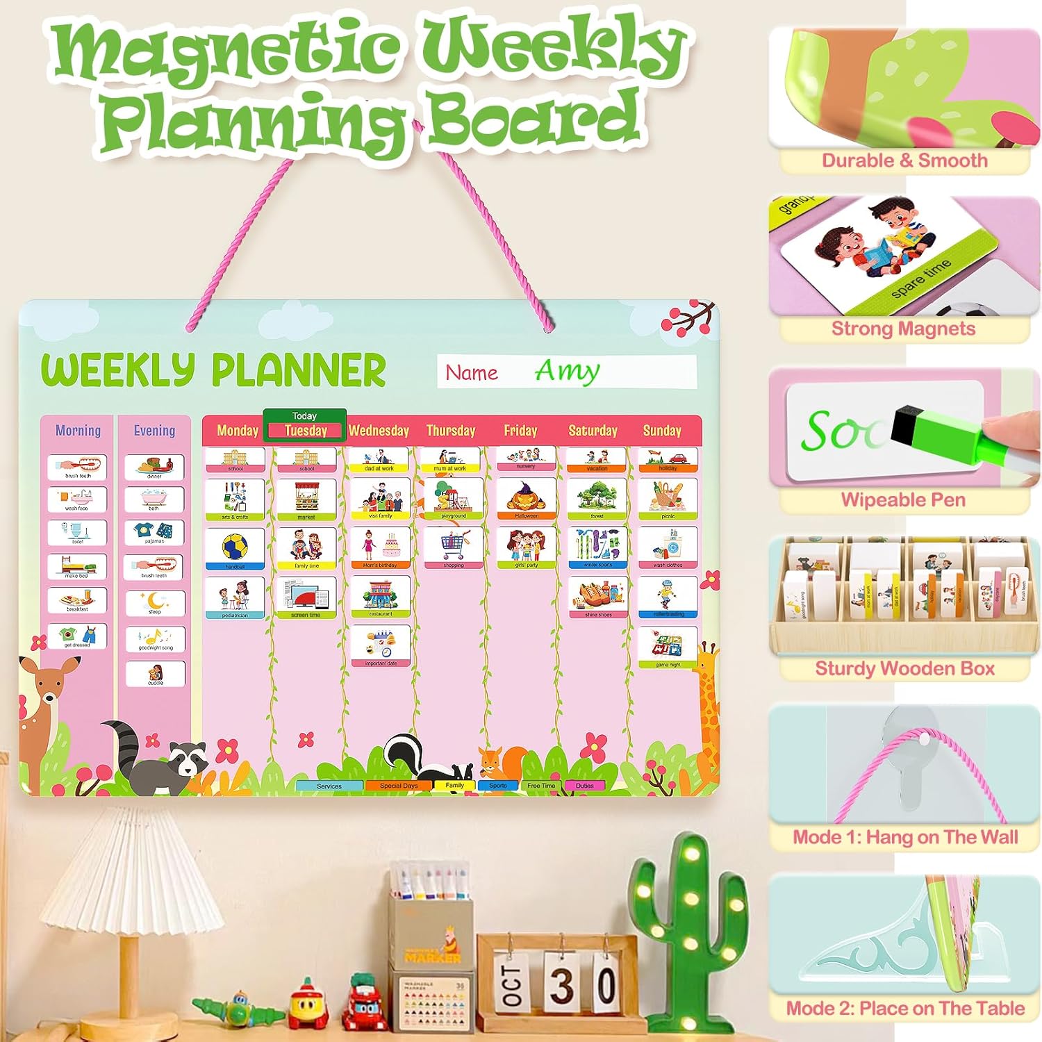 Visual Timetable Weekly Planner for Kids