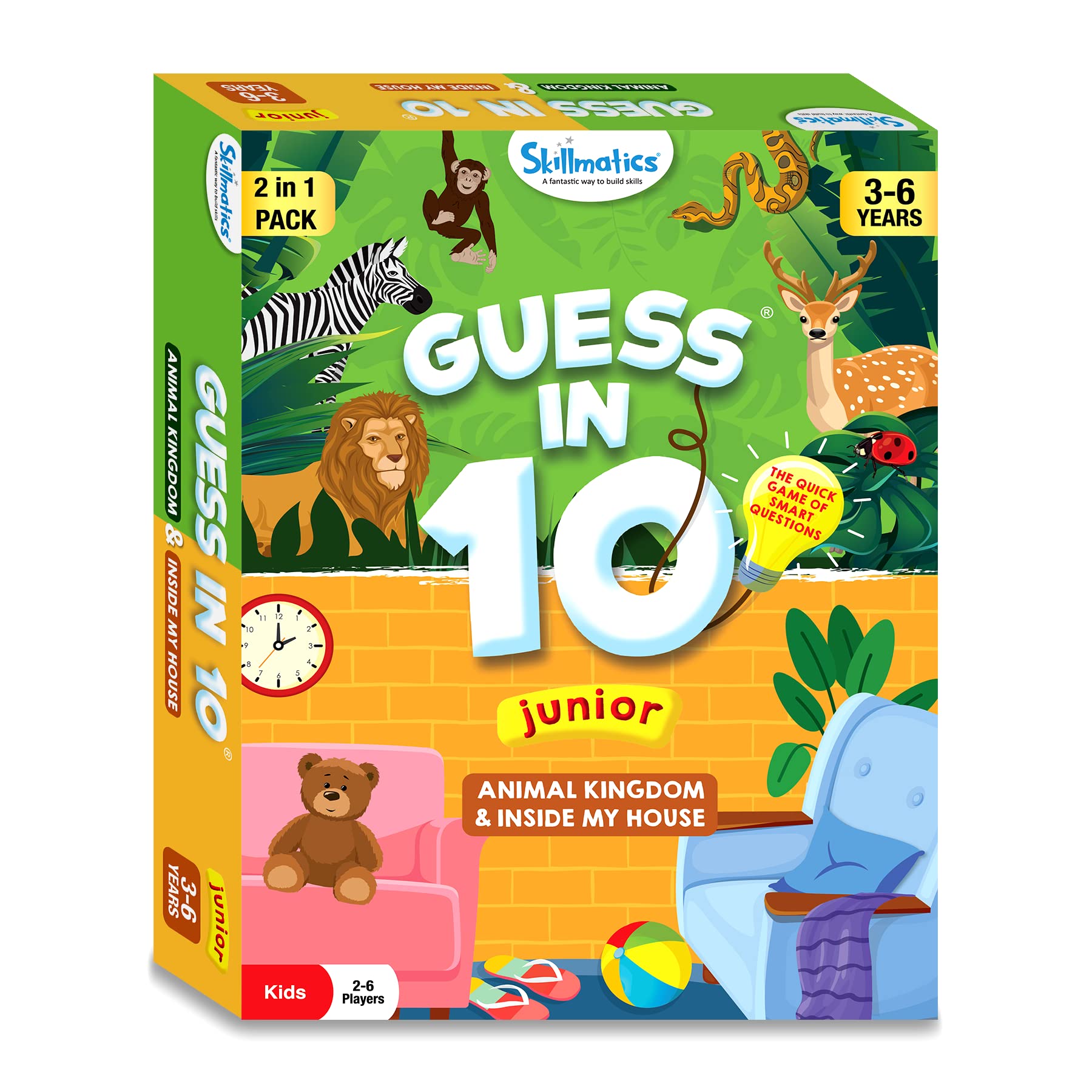 Skillmatics Guess in 10 Animal Planet, Card Game, Perfect for Boys, Girls, Kids, Teens, Adults Who Love Animals, Trivia Games, Travel Games, Gifts for Ages 6, 7, 8, 9, 10, and Up