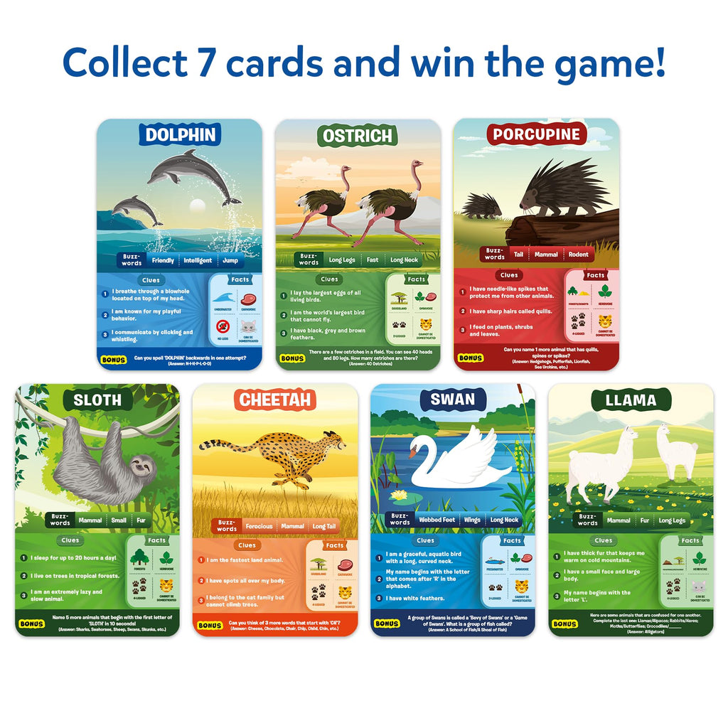 Skillmatics Guess in 10 Animal Planet, Card Game, Perfect for Boys, Girls, Kids, Teens, Adults Who Love Animals, Trivia Games, Travel Games, Gifts for Ages 6, 7, 8, 9, 10, and Up