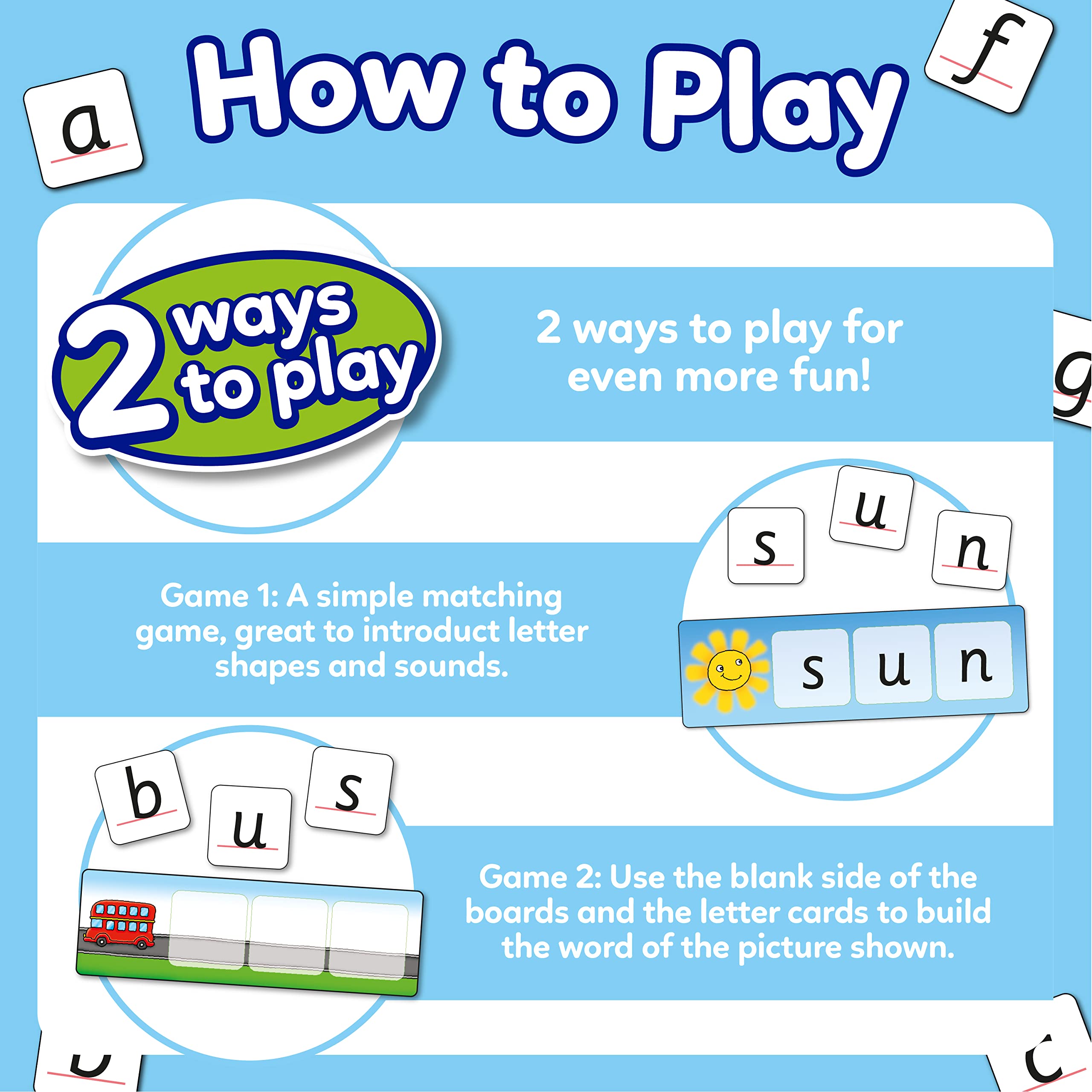 Orchard Toys Match and Spell Game - Kids Learning & Educational Toys with Sight Words & Flash Cards - Alphabet & Spelling Games for 4 Year Olds and Up - Word Building & Phonics Games for Boys & Girls