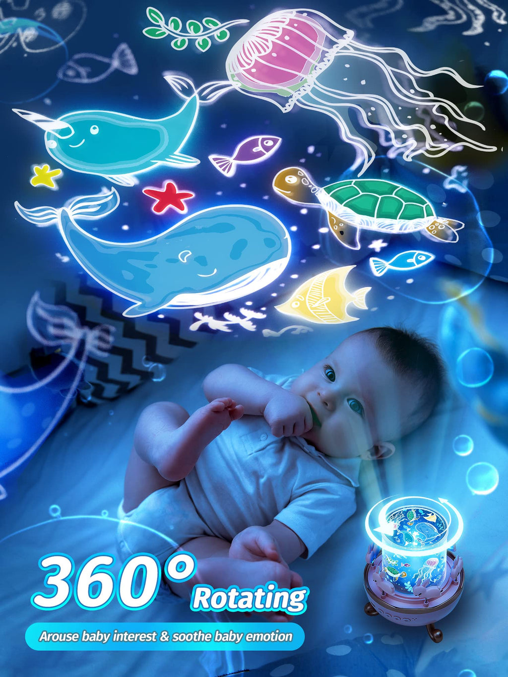 Egg Light Gifts for Kids Sound Machine | 15 Sleeping Sounds+14HD Films+7 Colors+360°Rotating | Easter Gifts for Kids Primal Hatch Dinosaur Egg Night Light for Nursery Boy Toys Hatch Sound Machine