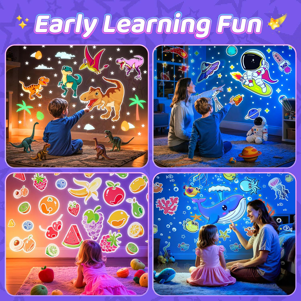 Egg Light Gifts for Kids Sound Machine | 15 Sleeping Sounds+14HD Films+7 Colors+360°Rotating | Easter Gifts for Kids Primal Hatch Dinosaur Egg Night Light for Nursery Boy Toys Hatch Sound Machine