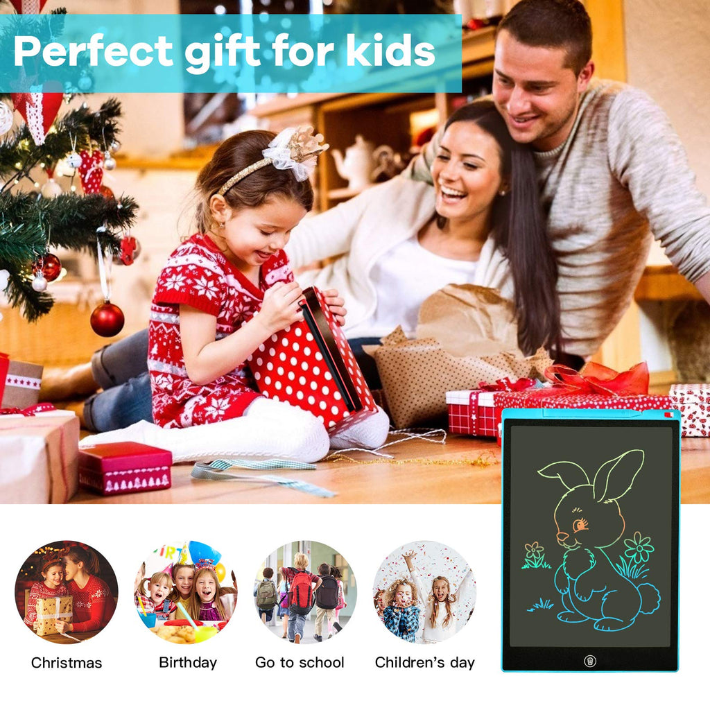 LCD Writing Tablet, 12 Inch LCD Coloring Drawing Tablet Doodle Board for Kids Learning Toys, Erasable Electronic eWriter Handwriting Sketch Pad, Christmas Birthday Gifts for 3 Age+