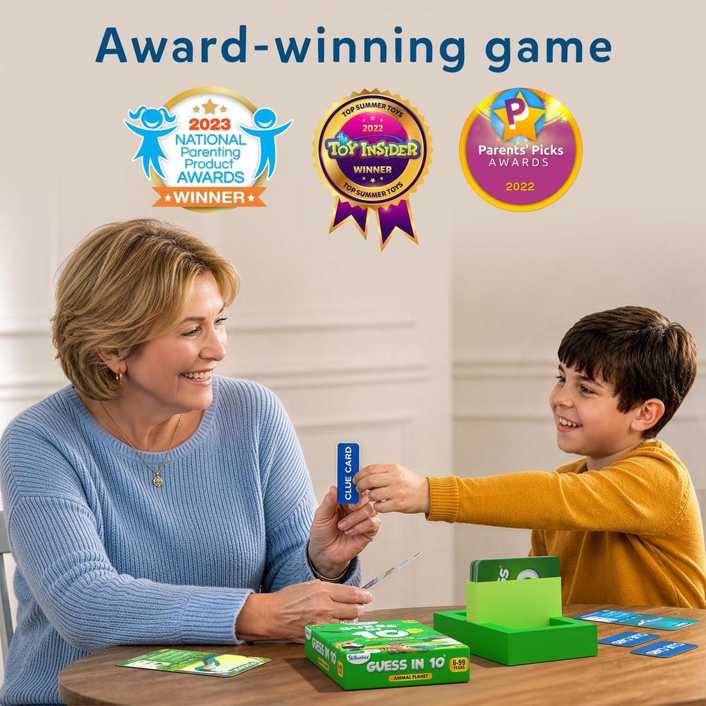 Skillmatics Guess in 10 Animal Planet, Card Game, Perfect for Boys, Girls, Kids, Teens, Adults Who Love Animals, Trivia Games, Travel Games, Gifts for Ages 6, 7, 8, 9, 10, and Up