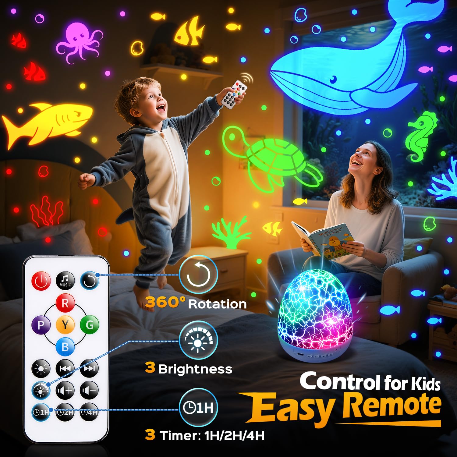 Sensory Toys Baby Toys,93 Lighting Mode Sensory Lights,Dimmable+Timer+Remote Star Projector Baby Lights Projector,360°Rotate Baby Night Light Kids Night Light Projector,Baby Boy Gifts Baby Girl Gifts