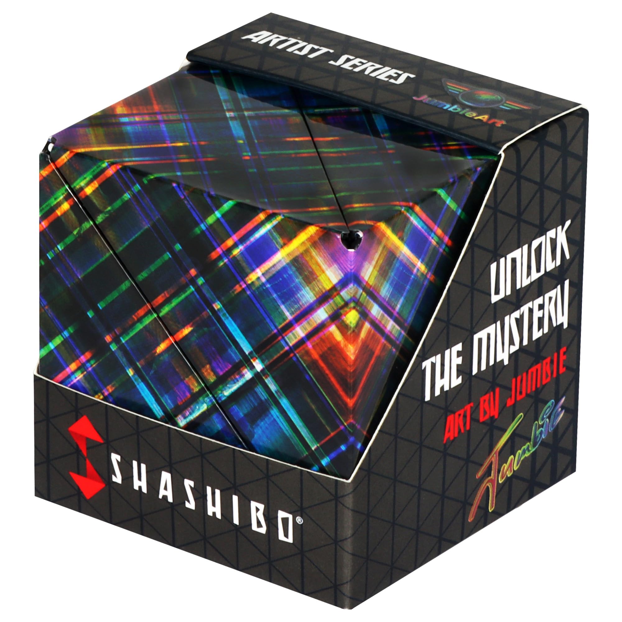 Shashibo Shape Shifting Box - Award-Winning STEM Fidget Toy with Ultra Strong Magnets - Puzzle Cube Transforms Into 100+ Shapes, Perfect Sensory Gift for Kids, Teens, and Adults (Spaced Out)
