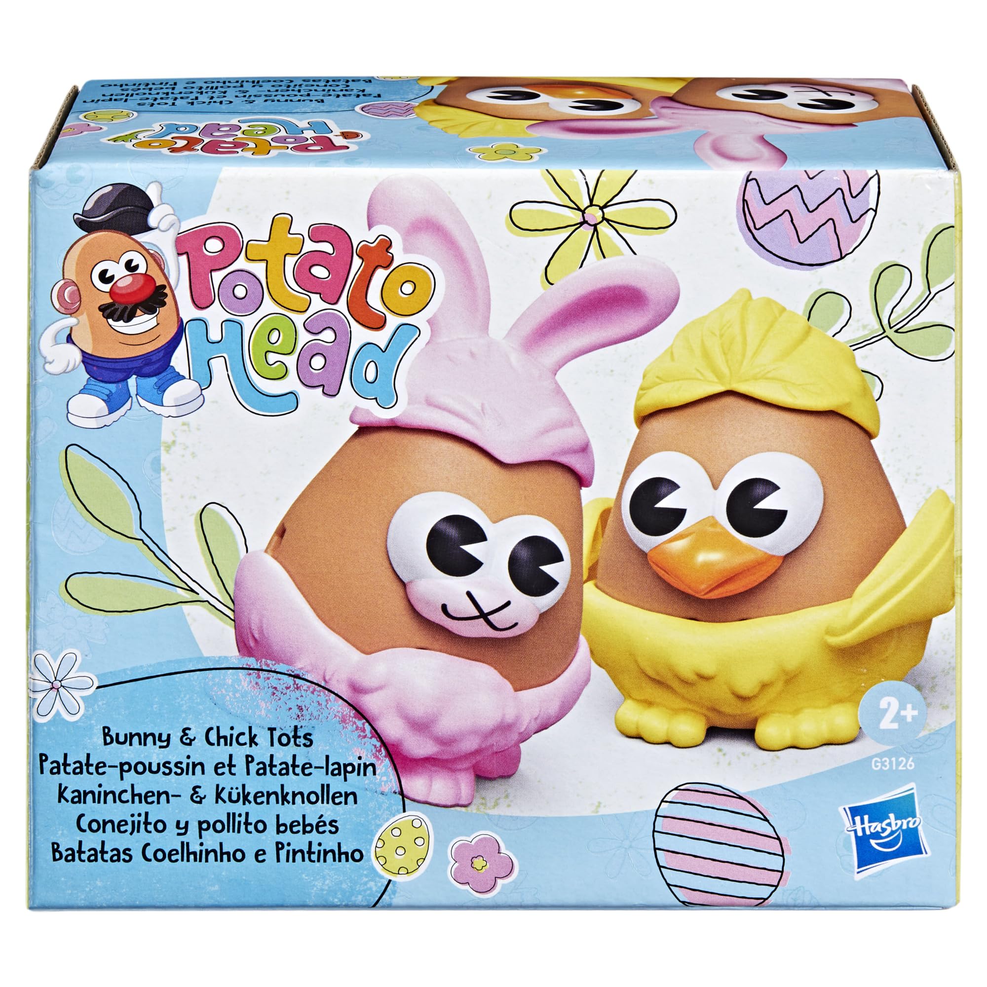 Mr. Potato Head Playskool, Fun Figure Toddler Toy for Girls and Boys, Classic Mix and Match Toys, Black