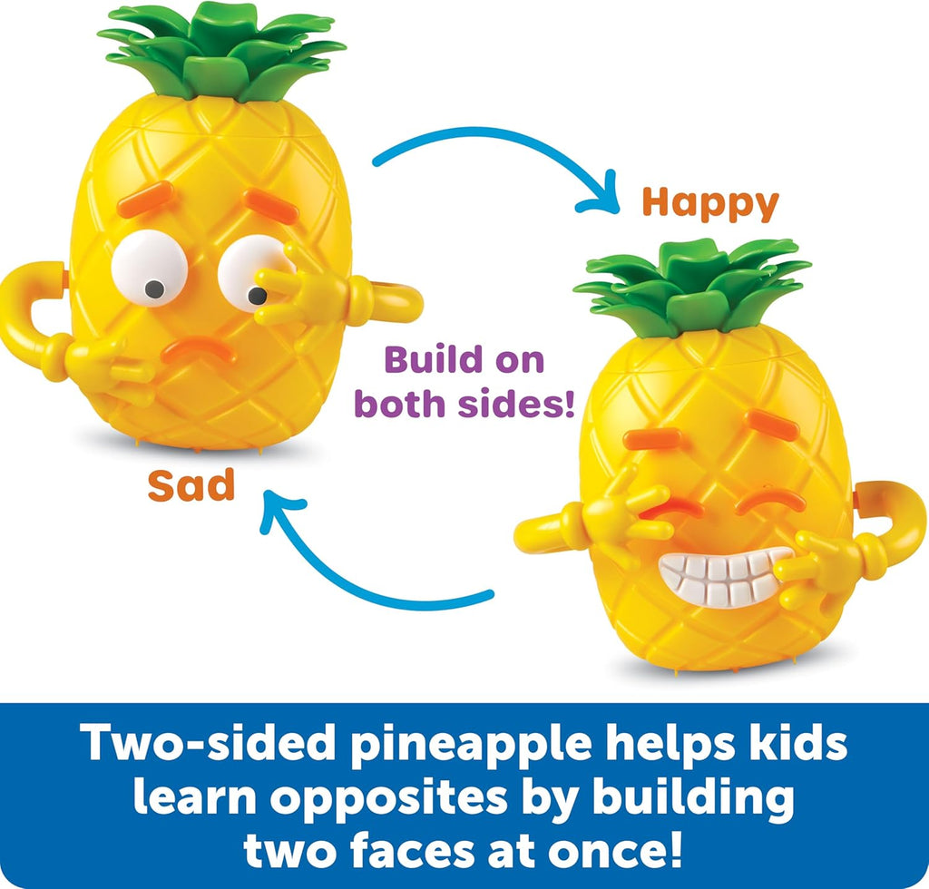 Learning Resources Big Feelings Pineapple, Ages 3+, Emotional Learning Toy, Social Emotional Playset, Build Feelings Faces with 26 Pieces