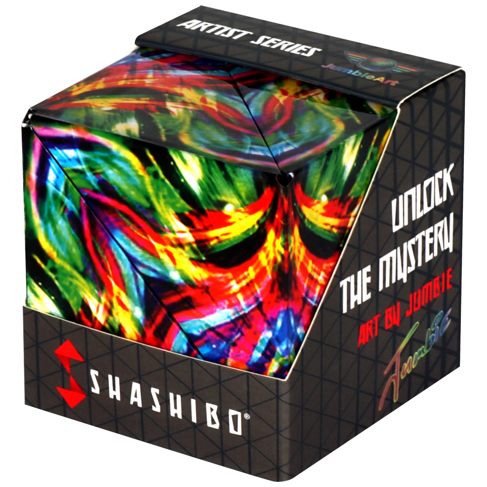 Shashibo Shape Shifting Box - Award-Winning STEM Fidget Toy with Ultra Strong Magnets - Puzzle Cube Transforms Into 100+ Shapes, Perfect Sensory Gift for Kids, Teens, and Adults (Spaced Out)